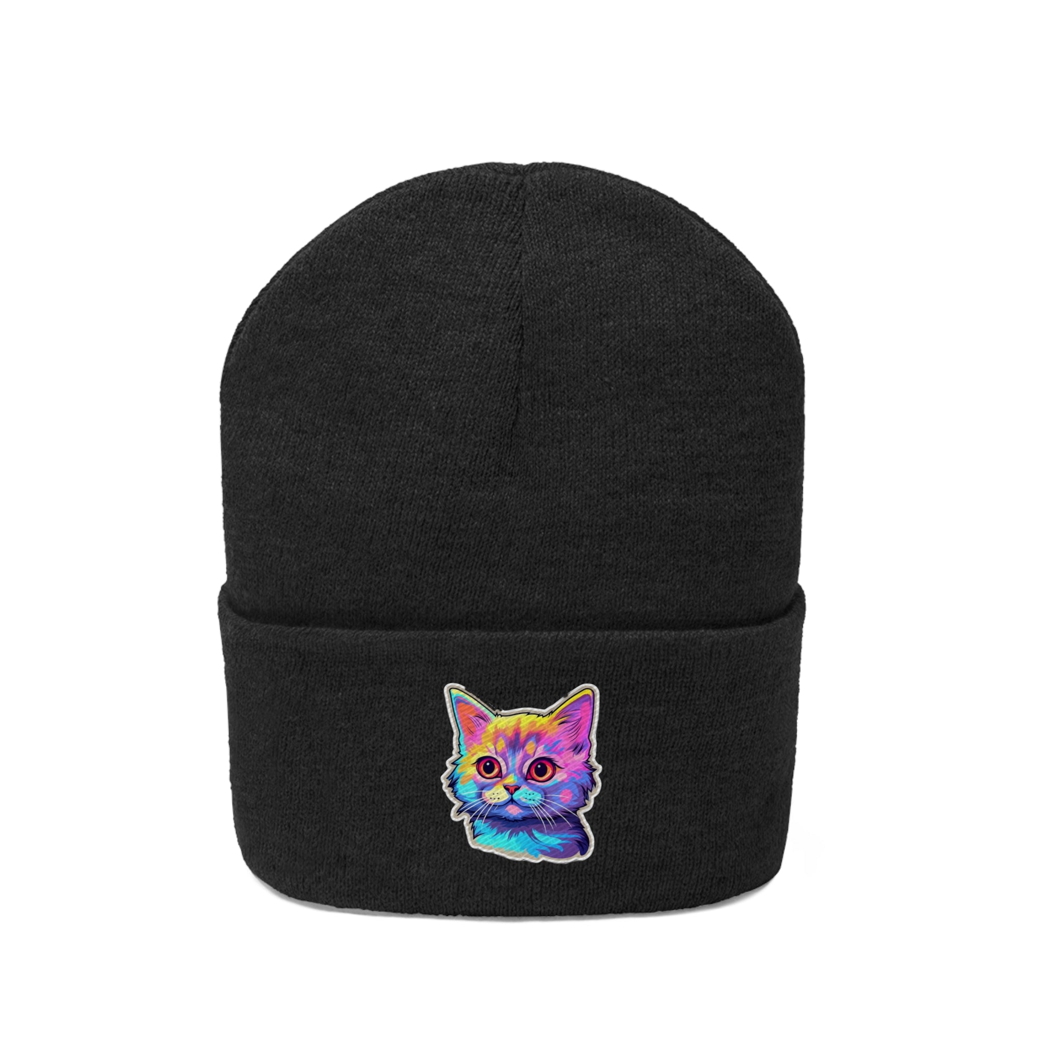 Knit Beanie - Kitten Pop Art 03