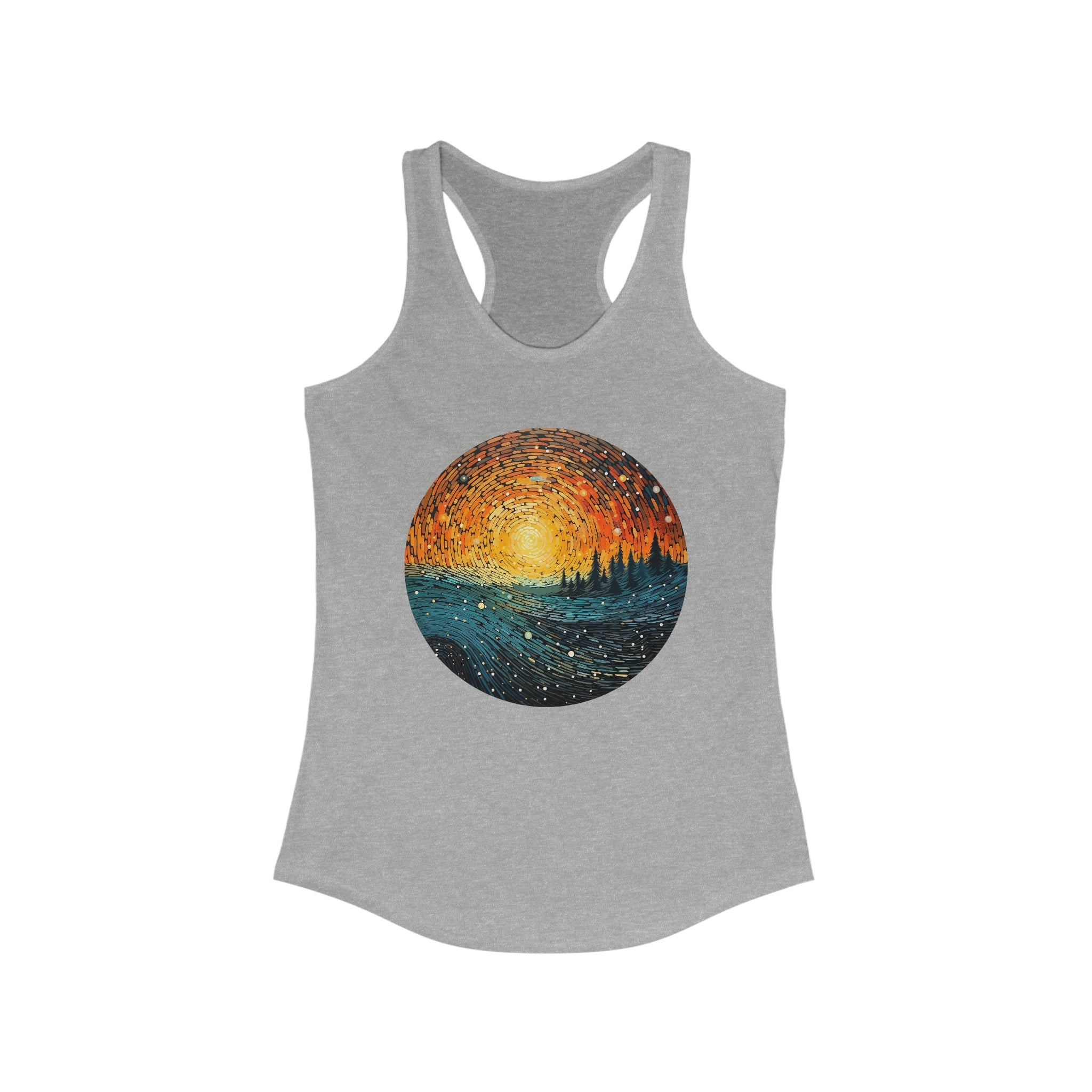 Women's Ideal Racerback Tank - Pointillism Designs 04