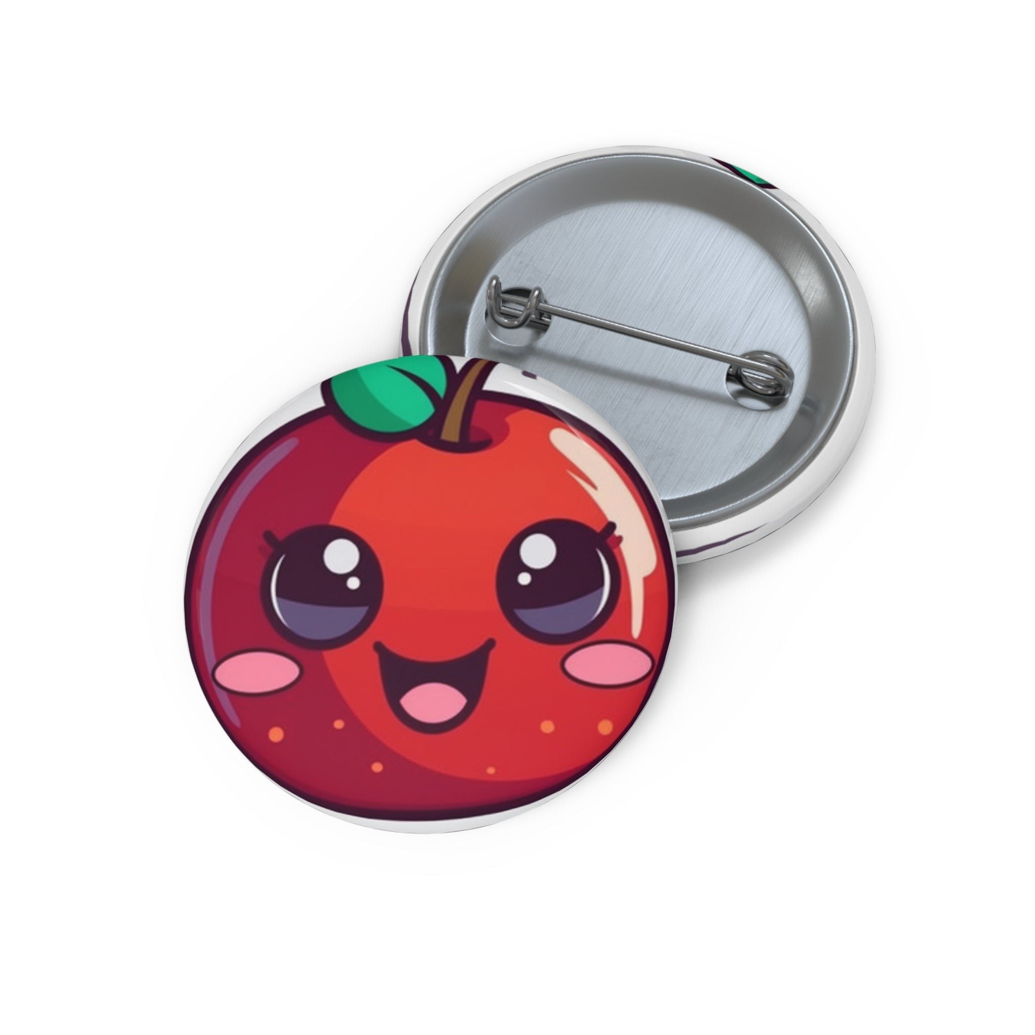 Custom Pin Buttons - Red Plum