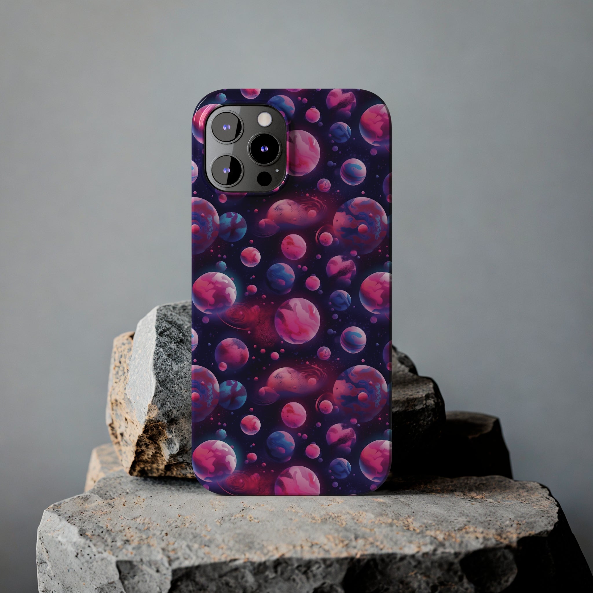 Slim Phone Cases (AOP) - Seamless Fantasy Galaxies 09