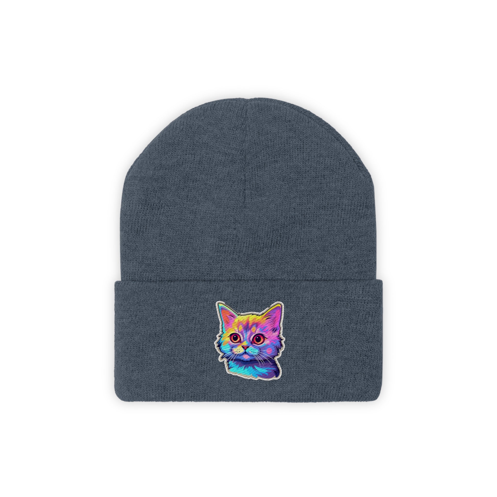 Knit Beanie - Kitten Pop Art 03