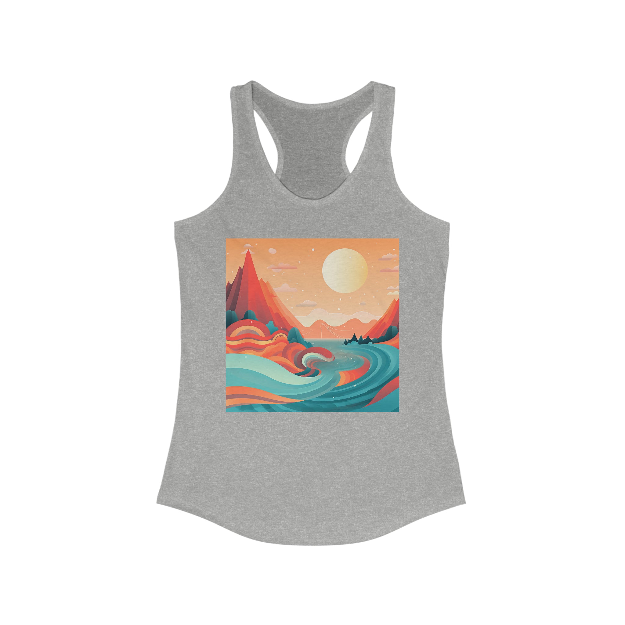 Women's Ideal Racerback Tank - Vector Art Design 01