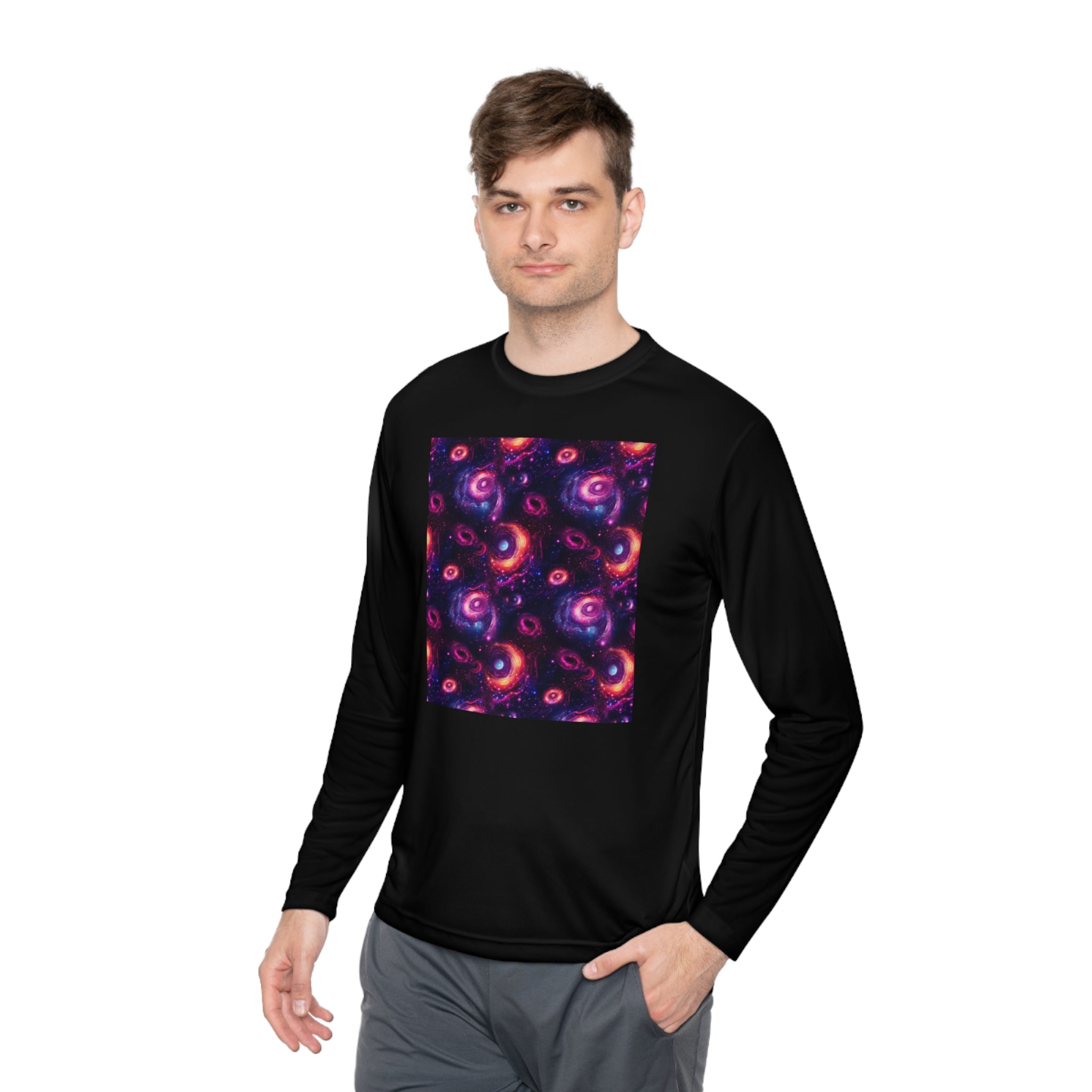 Unisex Lightweight Long Sleeve Tee (AOP) - Abstract Designs 02