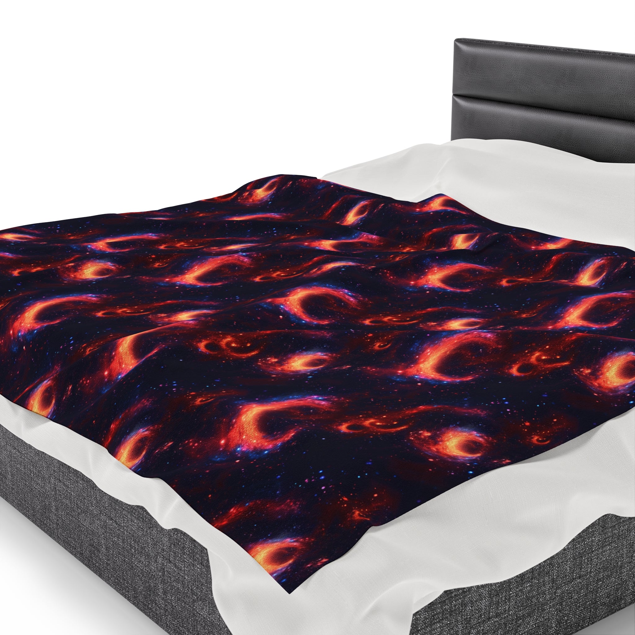 Velveteen Plush Blanket (AOP) - Fantasy Galaxies 10