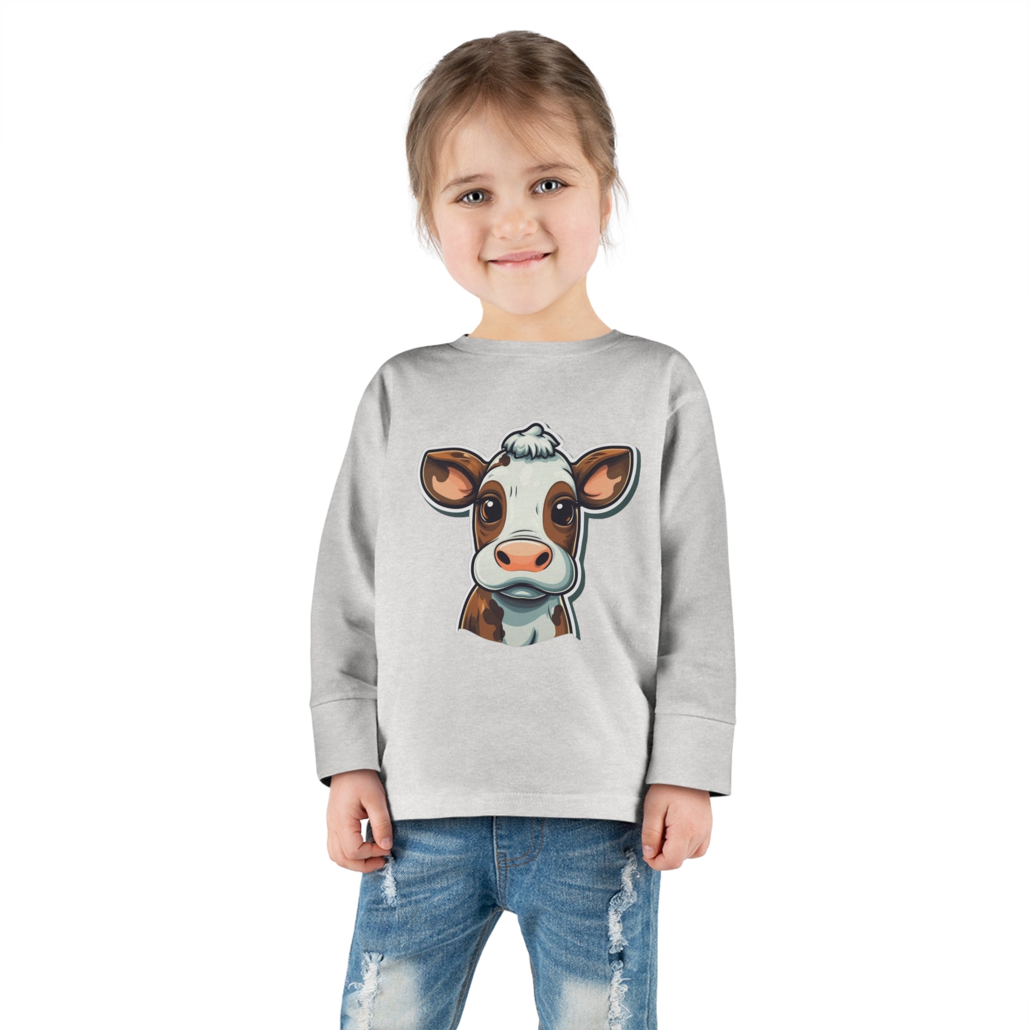 Toddler Long Sleeve Tee - Cow Calf