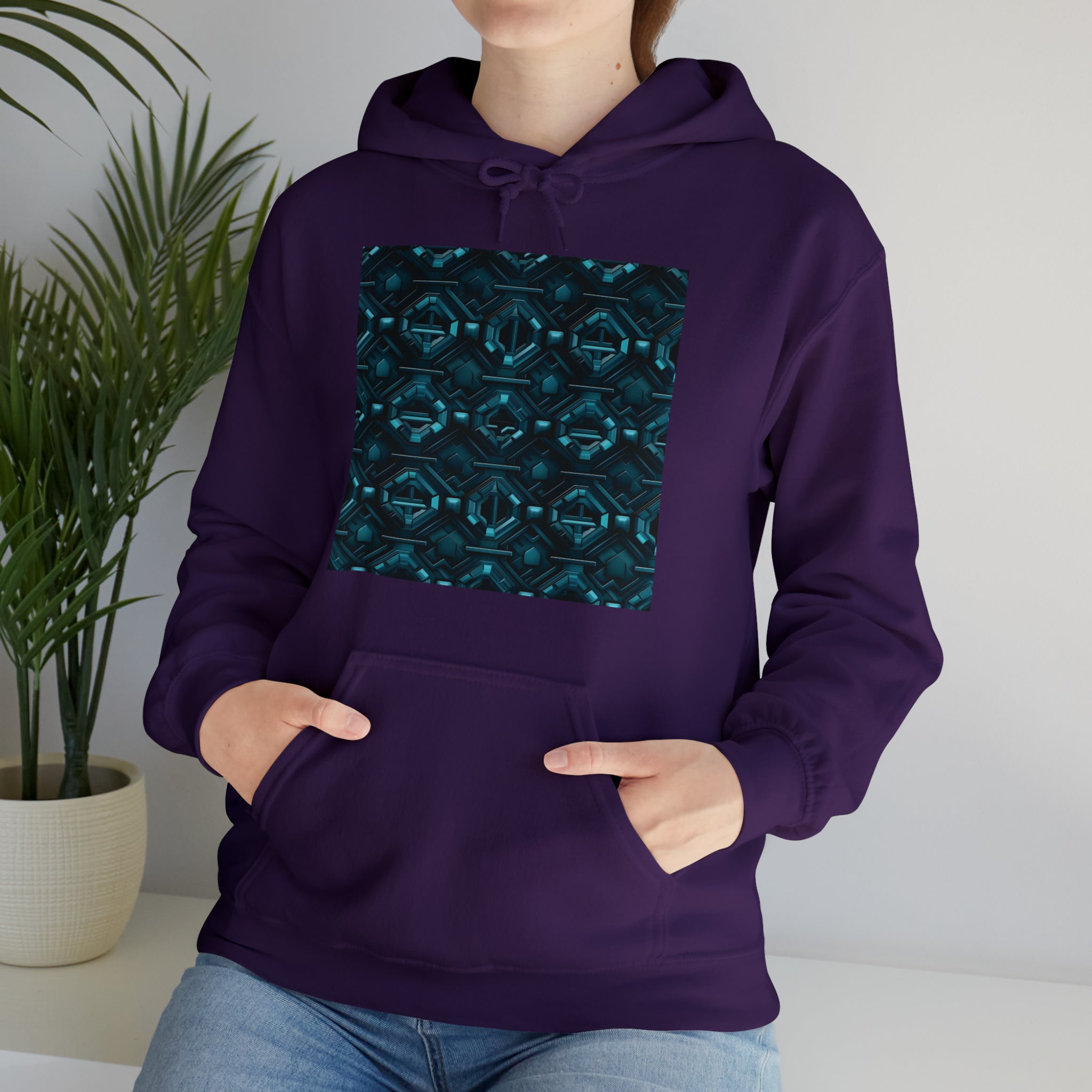 Unisex Heavy Blend™ Hooded Sweatshirt - Abstract Neon Designs 08