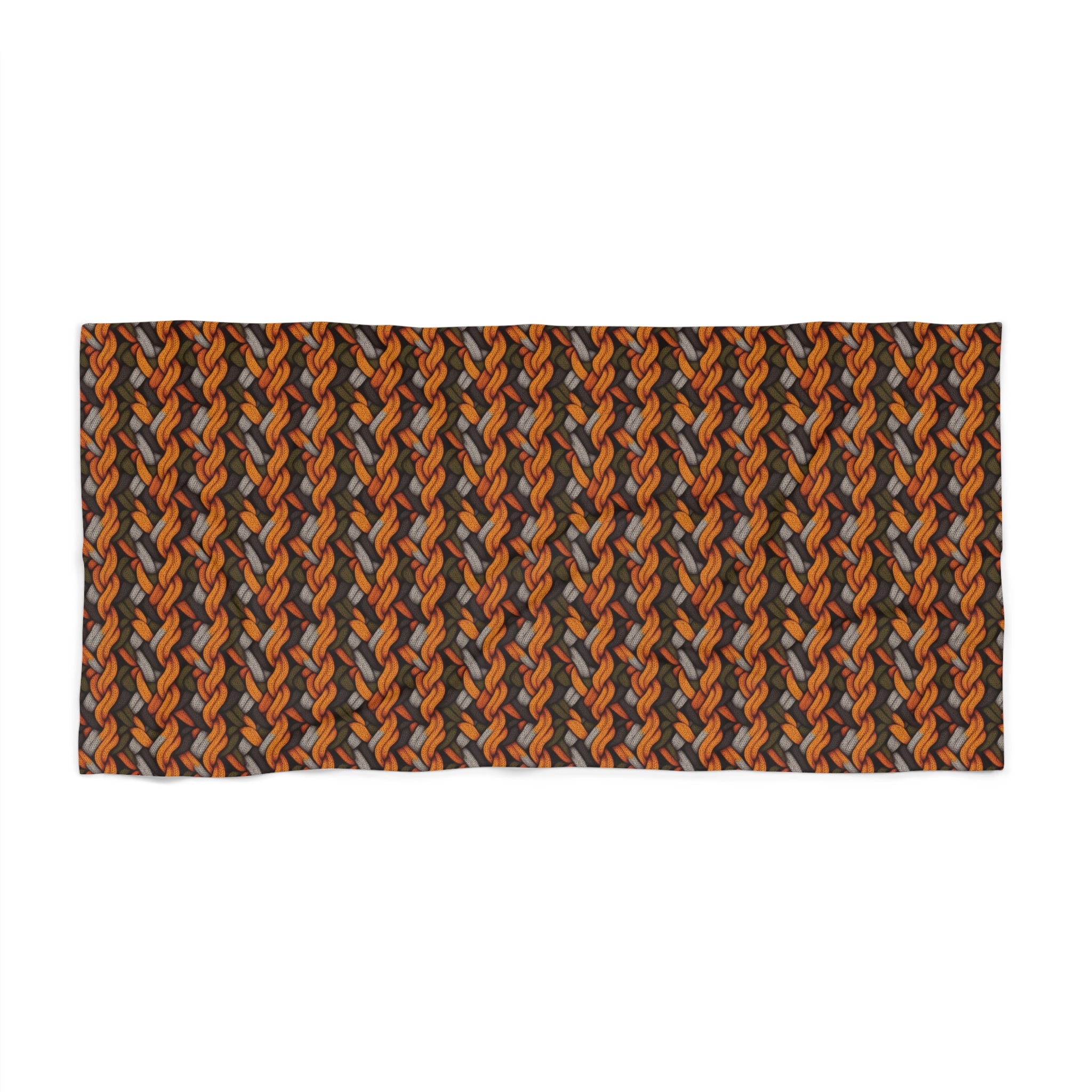 Beach Towel (AOP) - Seamless Knit Art Design 03