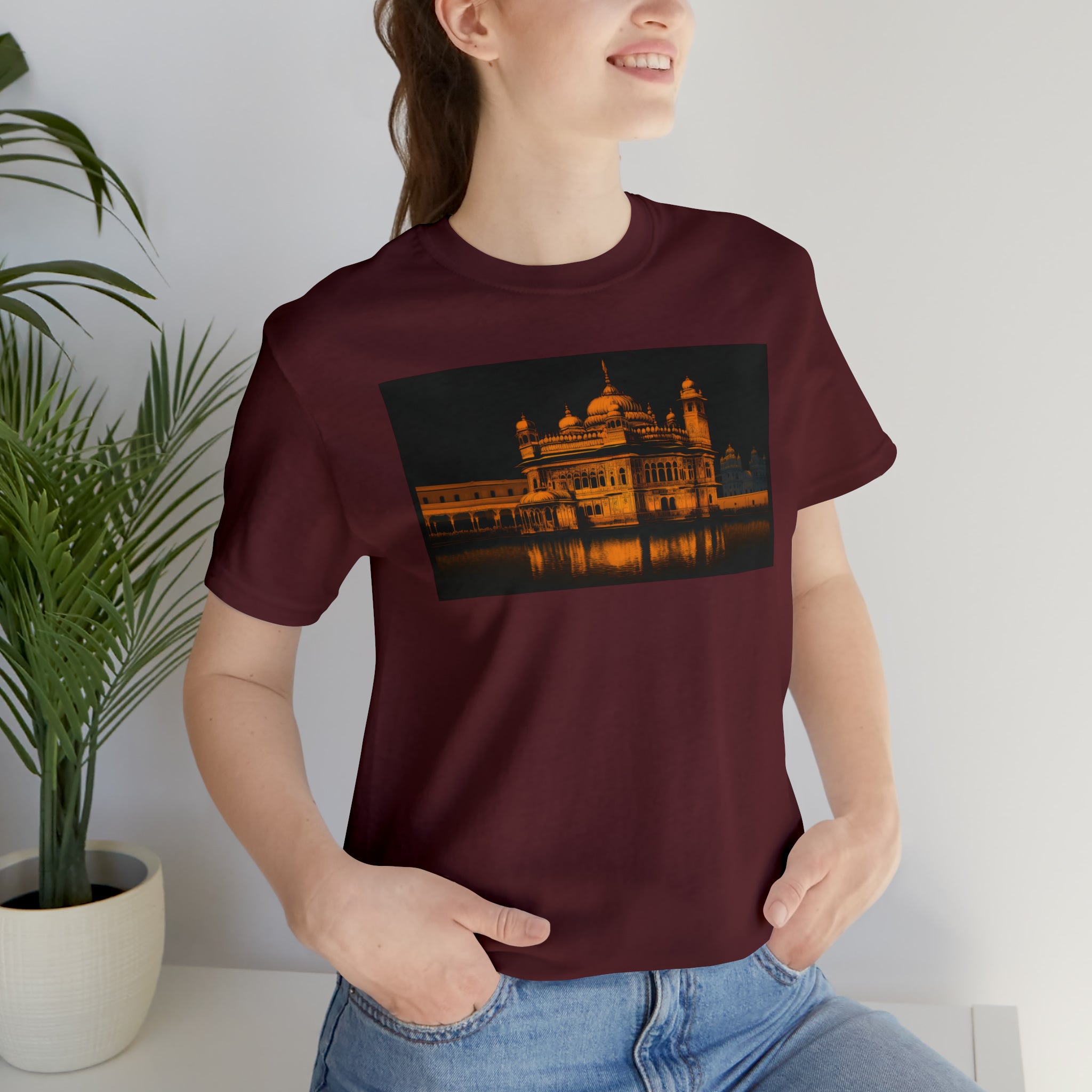 Unisex Jersey Short Sleeve Tee - Golden Temple, India