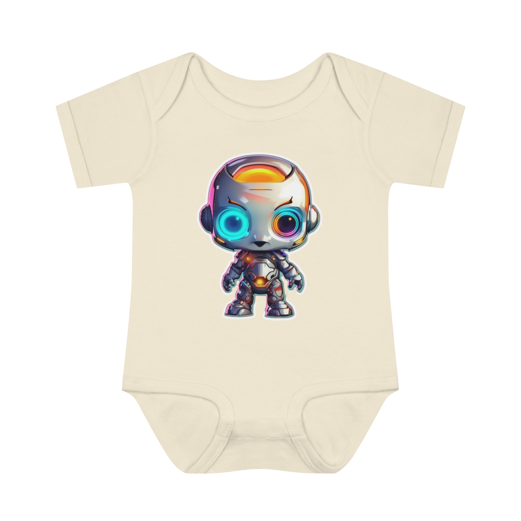 Infant Baby Rib Bodysuit - Bumble, Robot Pop Art 04