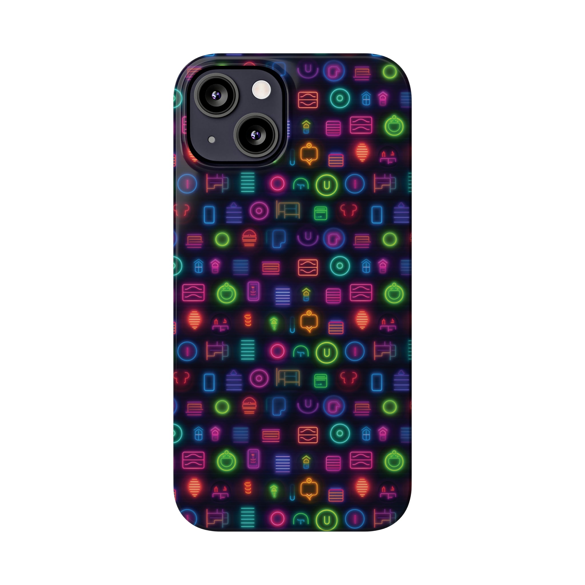 Slim Phone Cases (AOP) - Seamless Neon Designs 02