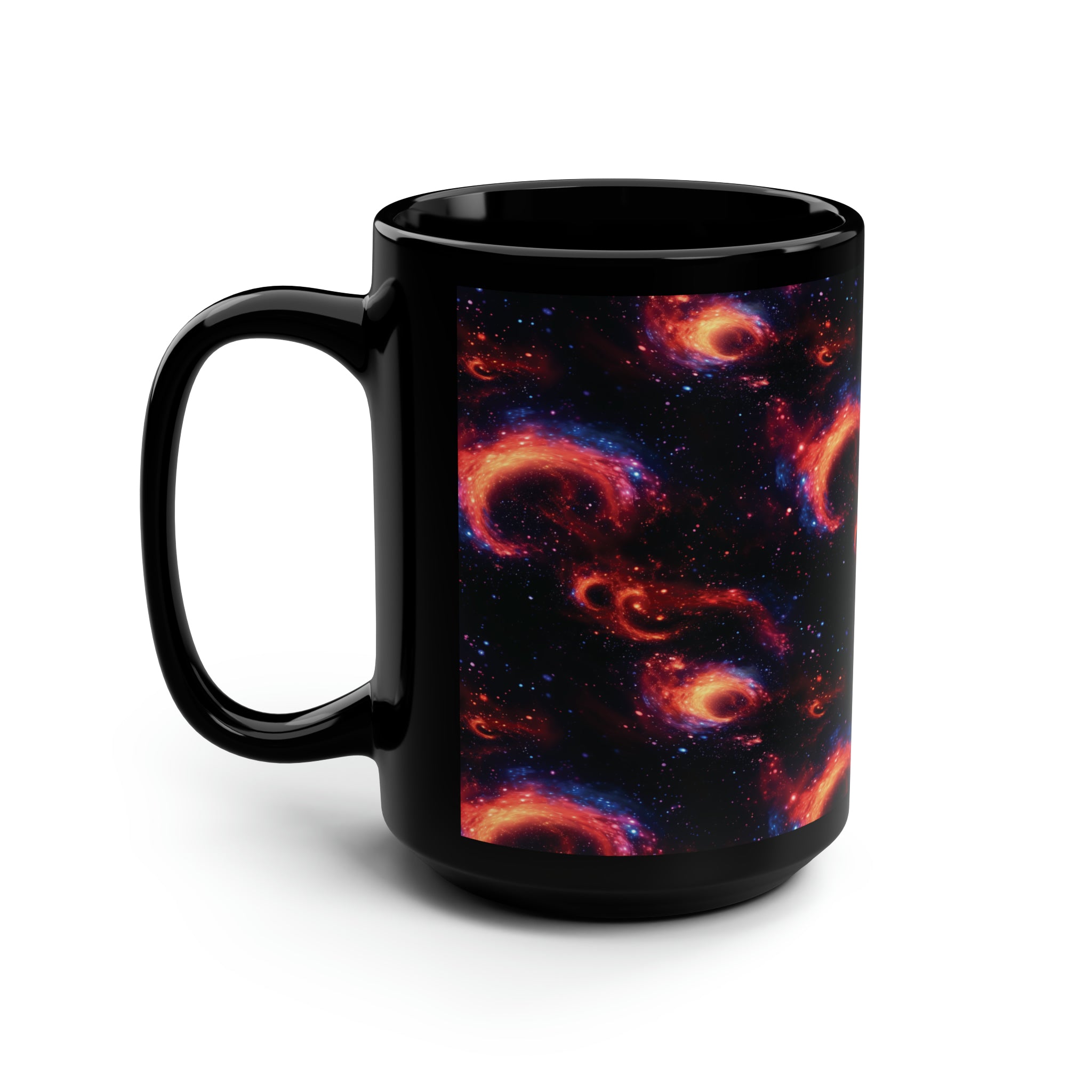 Black Mug, 15oz (AOP) - Fantasy Galaxies 10