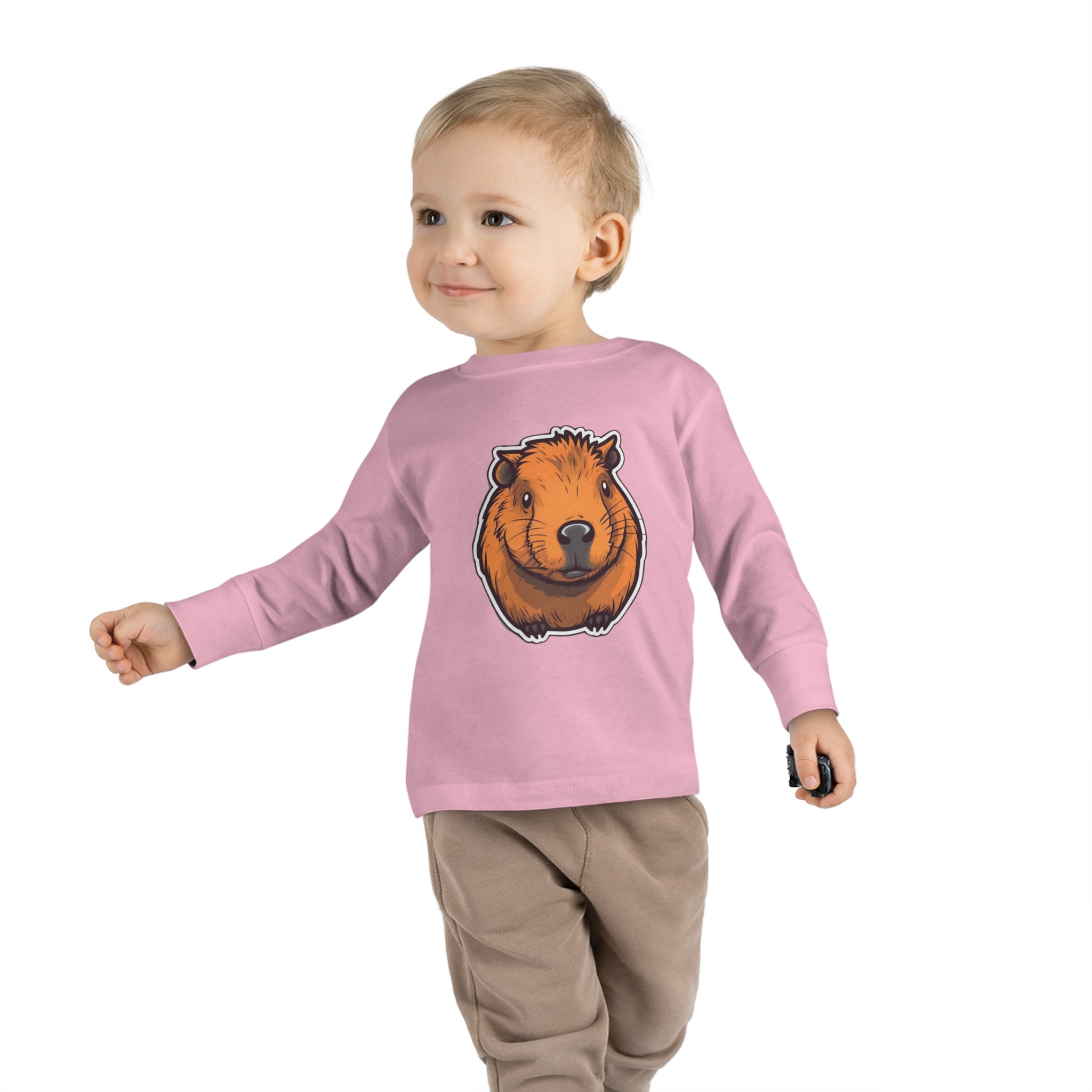 Toddler Long Sleeve Tee - Capybara Pup