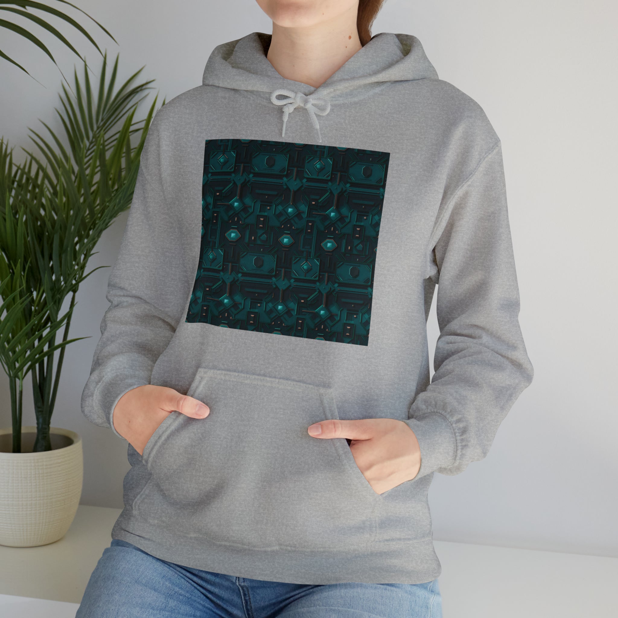 Unisex Heavy Blend™ Hooded Sweatshirt - Abstract Neon Designs 10