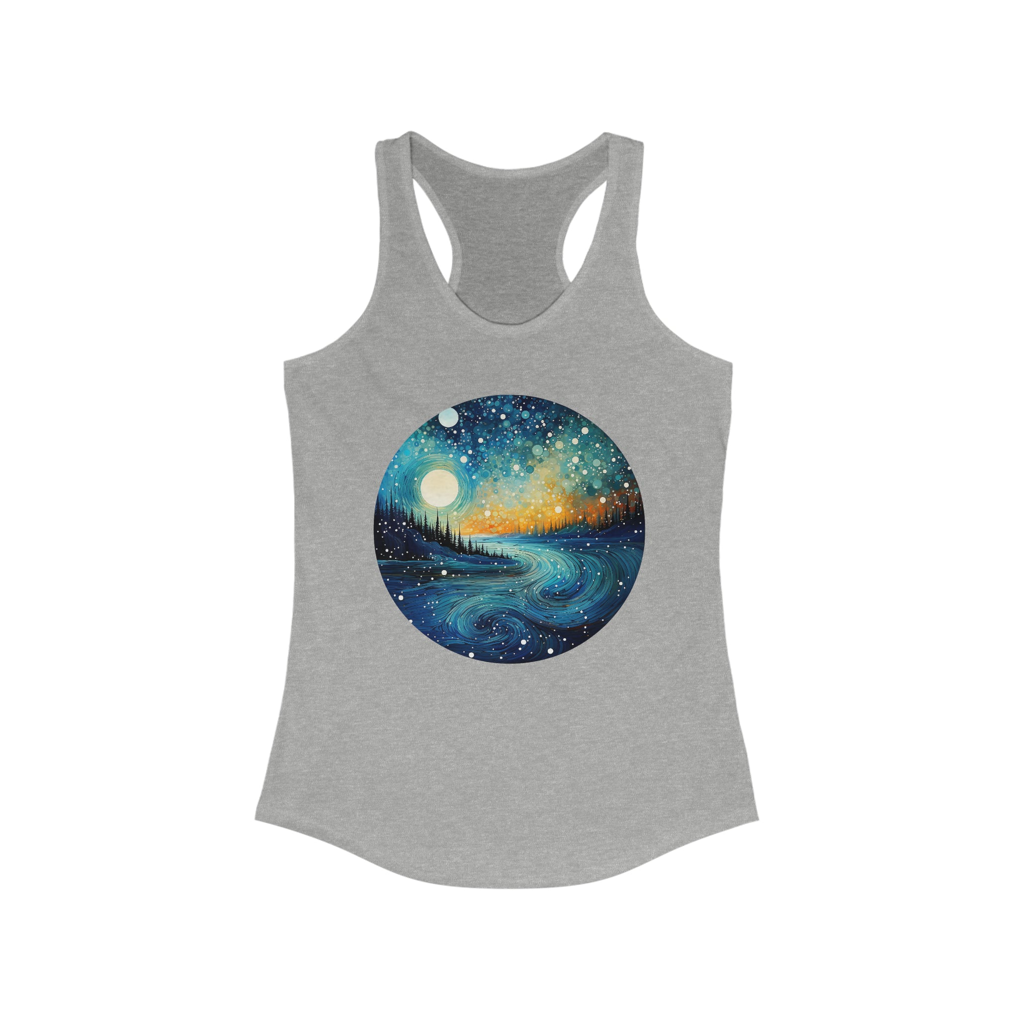 Women's Ideal Racerback Tank - Pointillism Designs 05