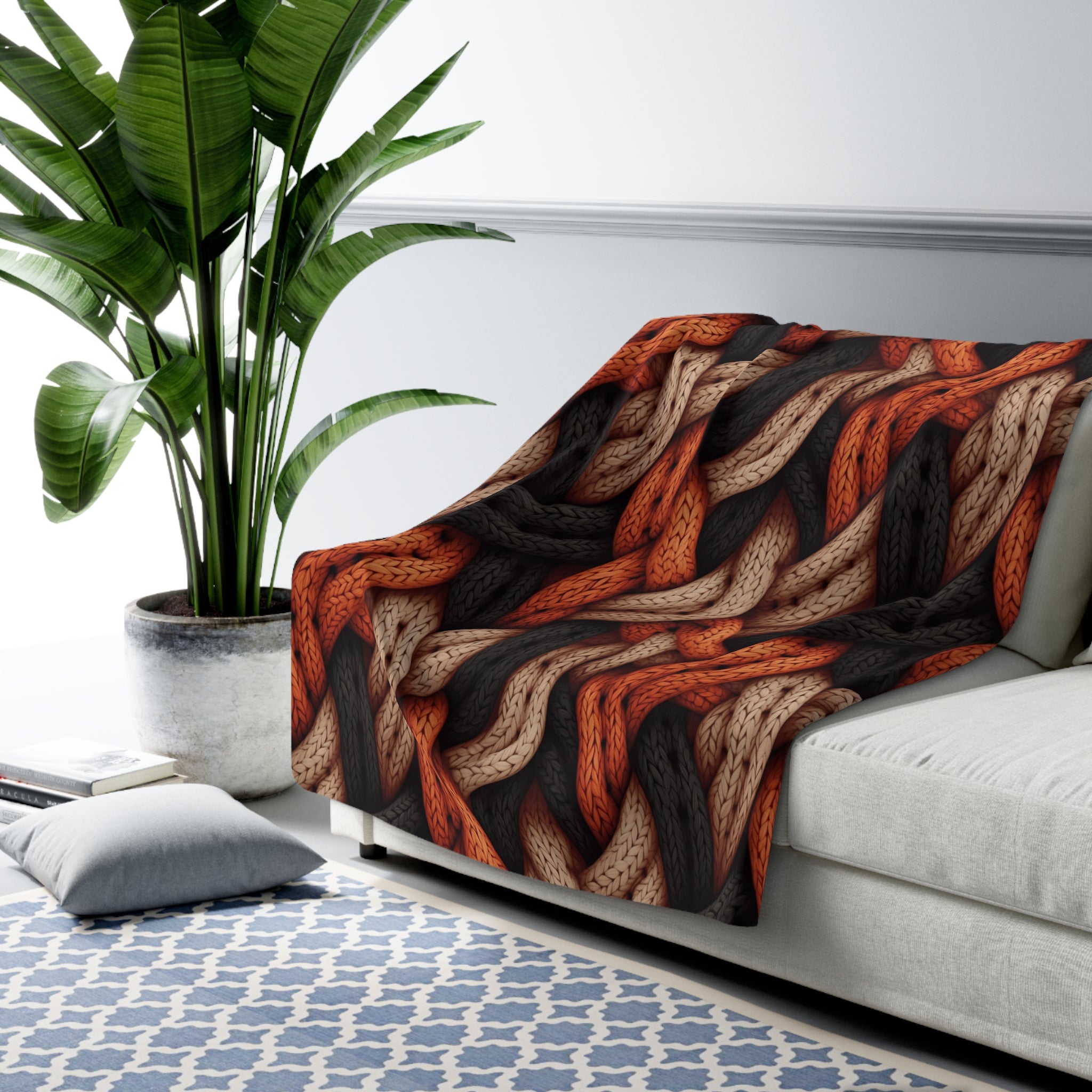 Sherpa Fleece Blanket (AOP) - Seamless Designs 07