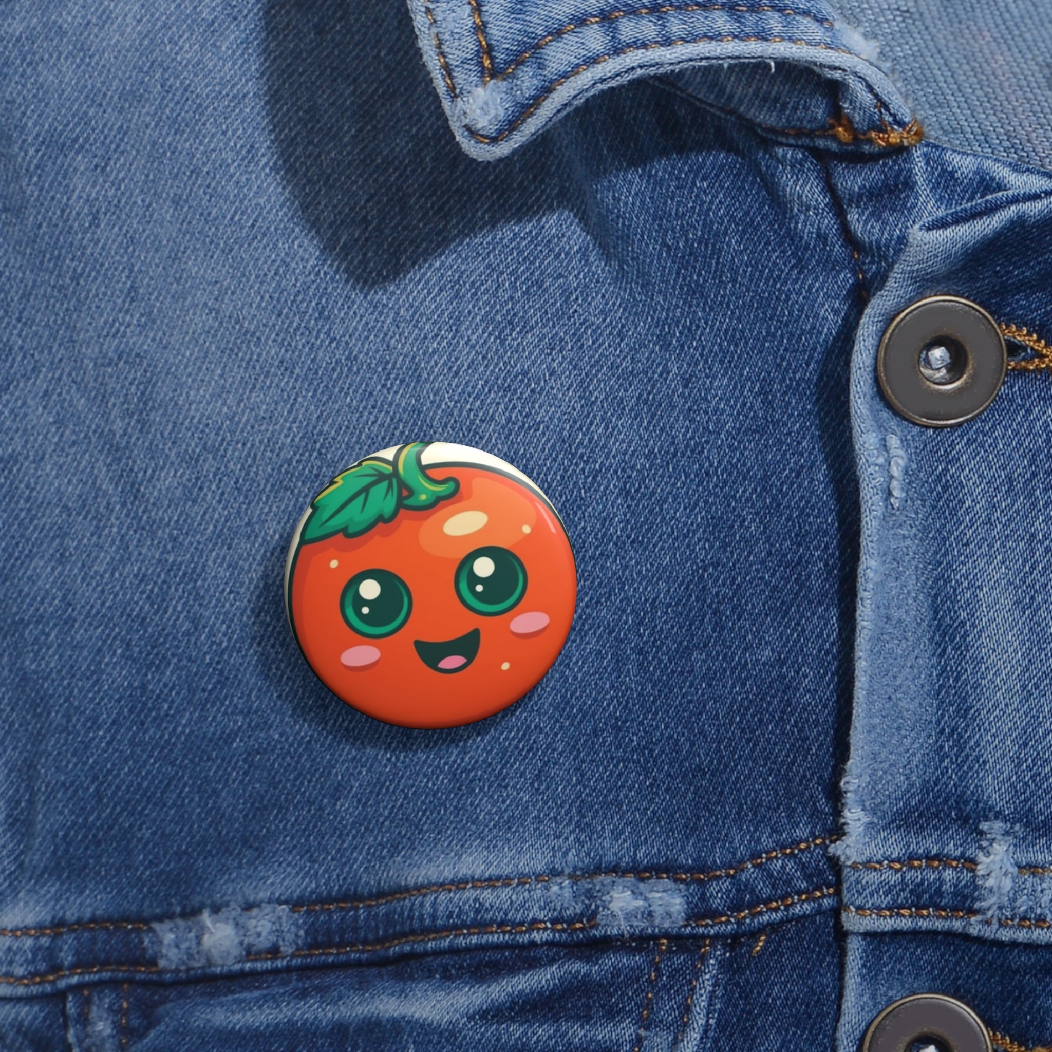 Custom Pin Buttons - Tomato