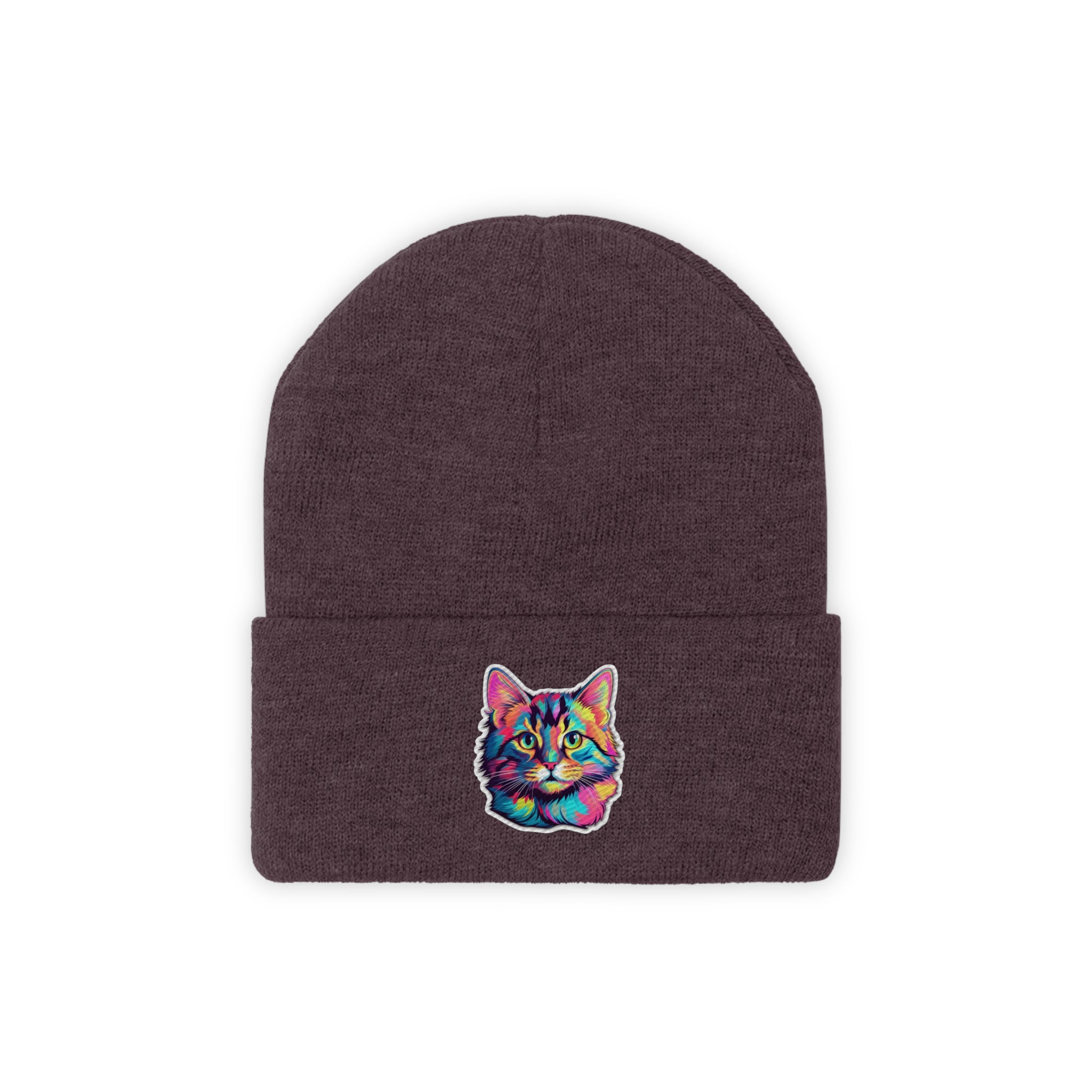 Knit Beanie - Kitten Pop Art 08