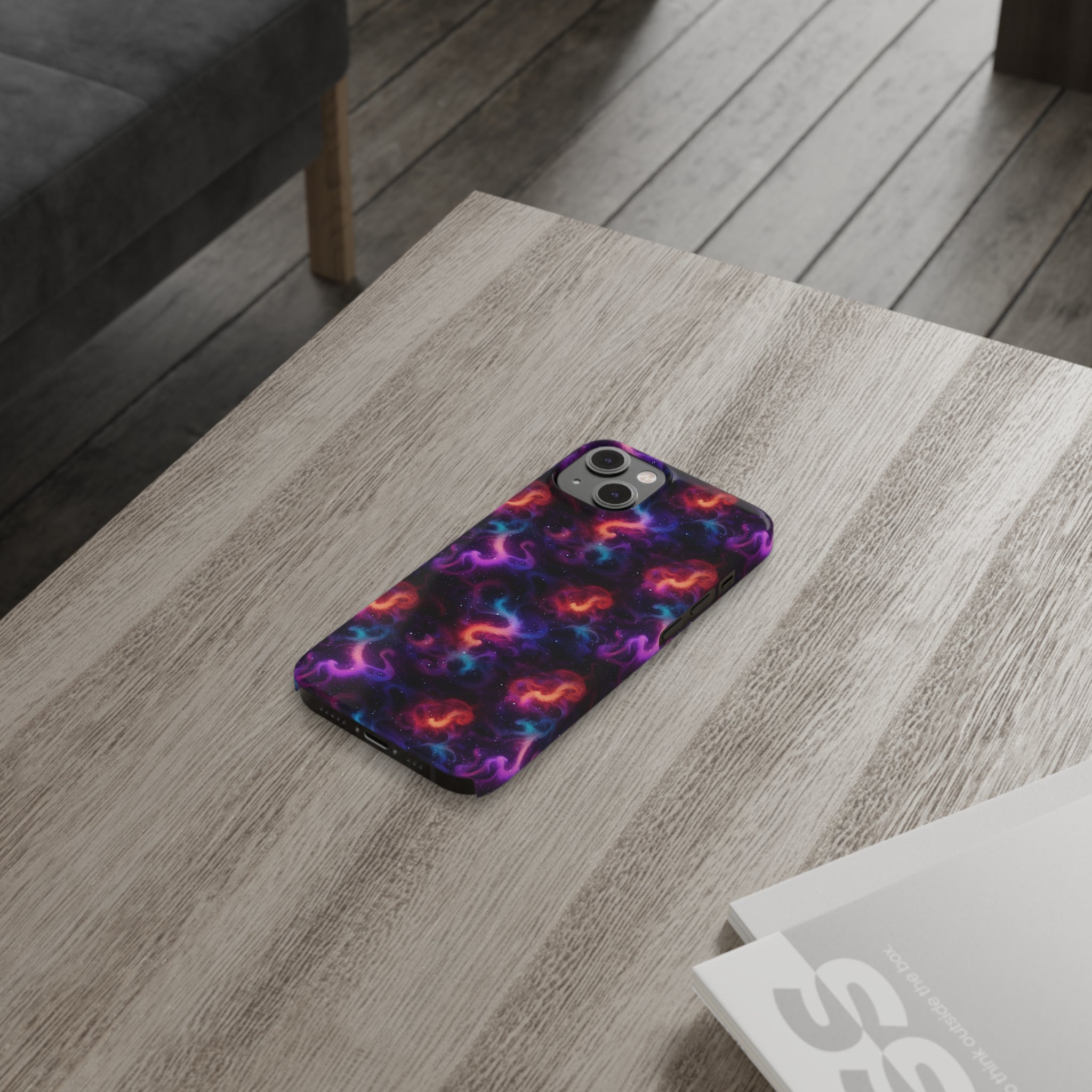 Slim Phone Cases (AOP) - Seamless Fantasy Galaxies 05