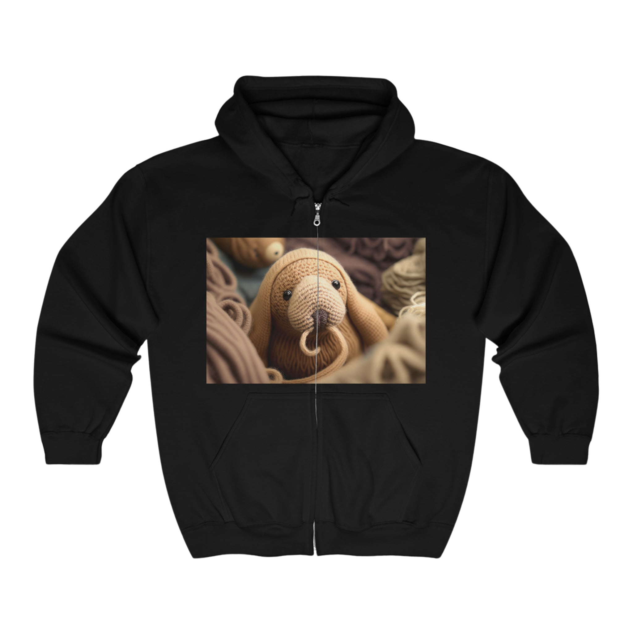 Unisex Heavy Blend™ Full Zip Hooded Sweatshirt - Baby Animals - Walrus