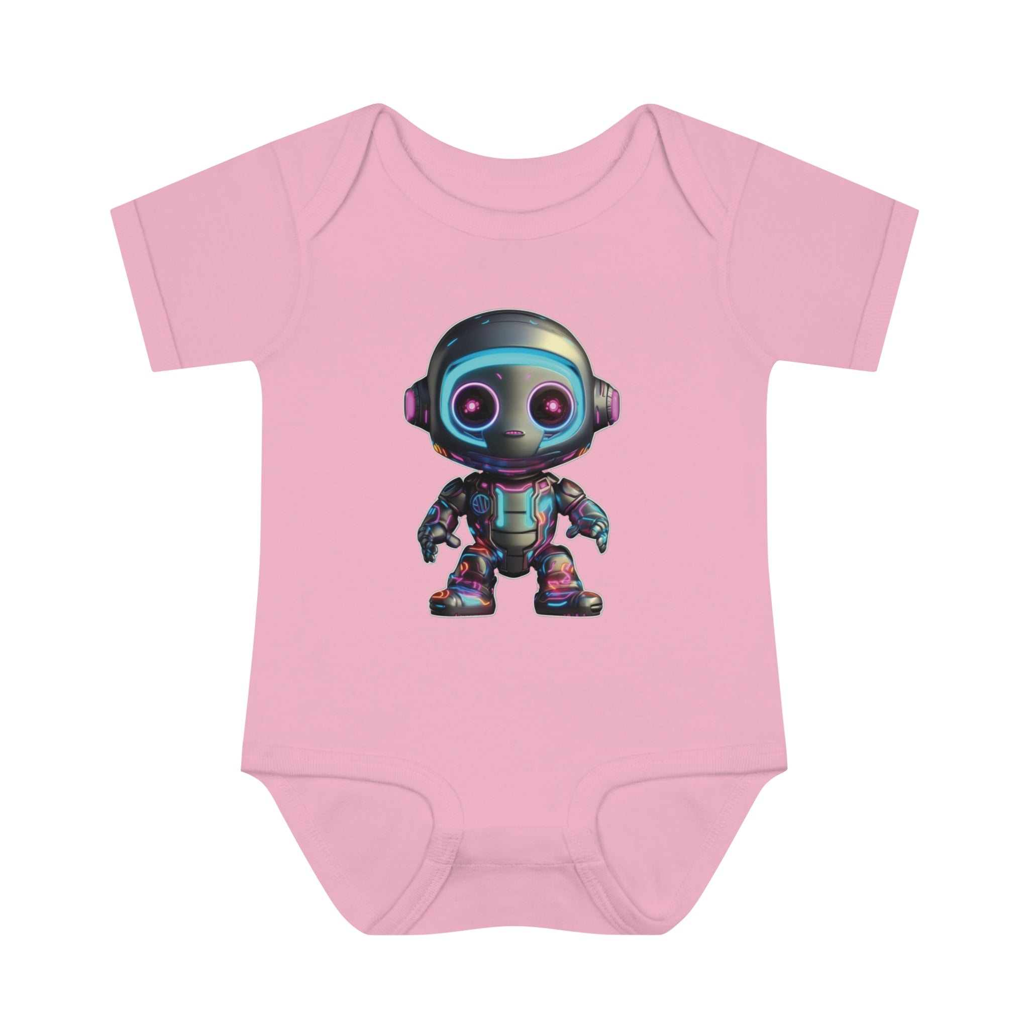 Infant Baby Rib Bodysuit - Ant, Robot Pop Art 01