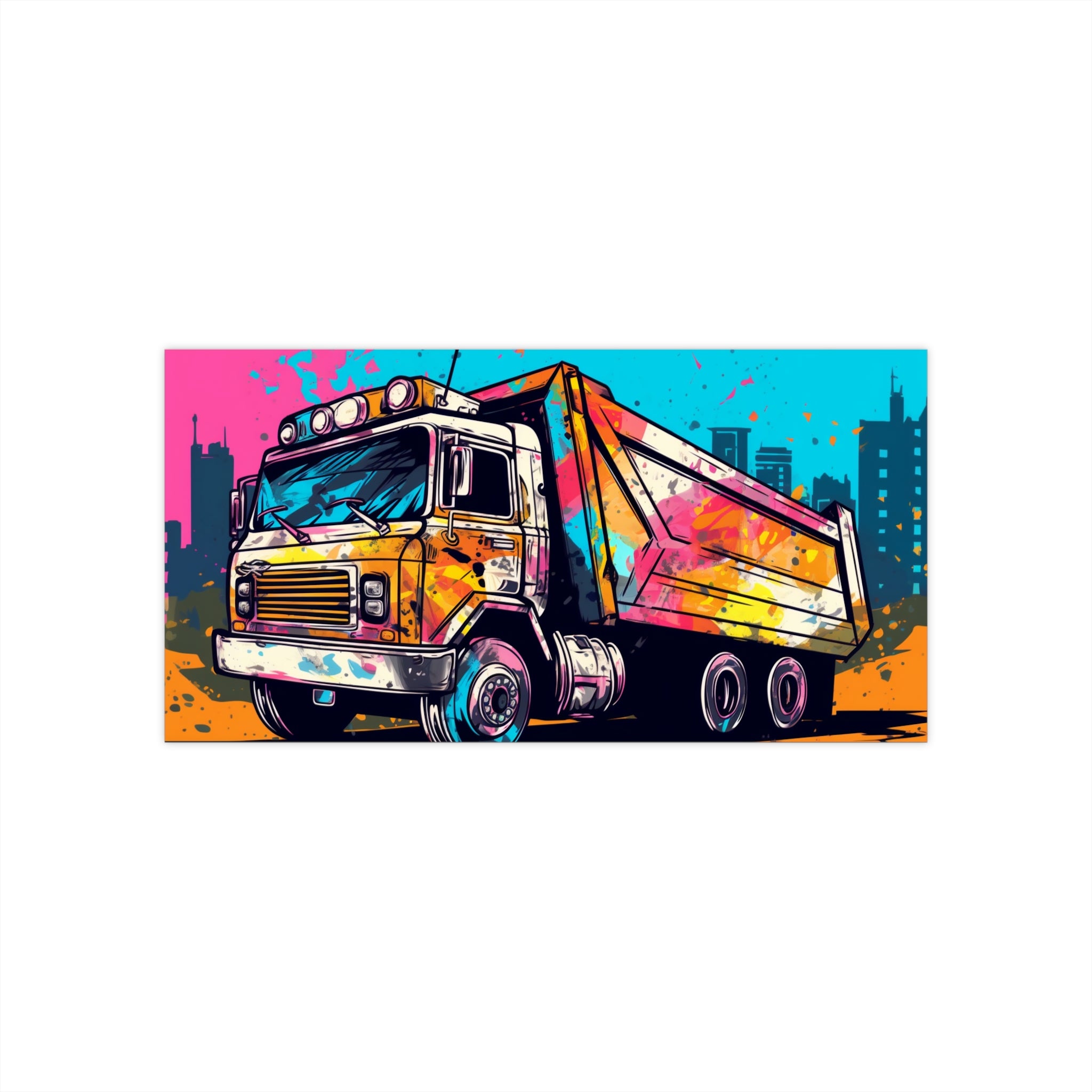 Bumper Stickers - Pop Art Designs, Trash Truck