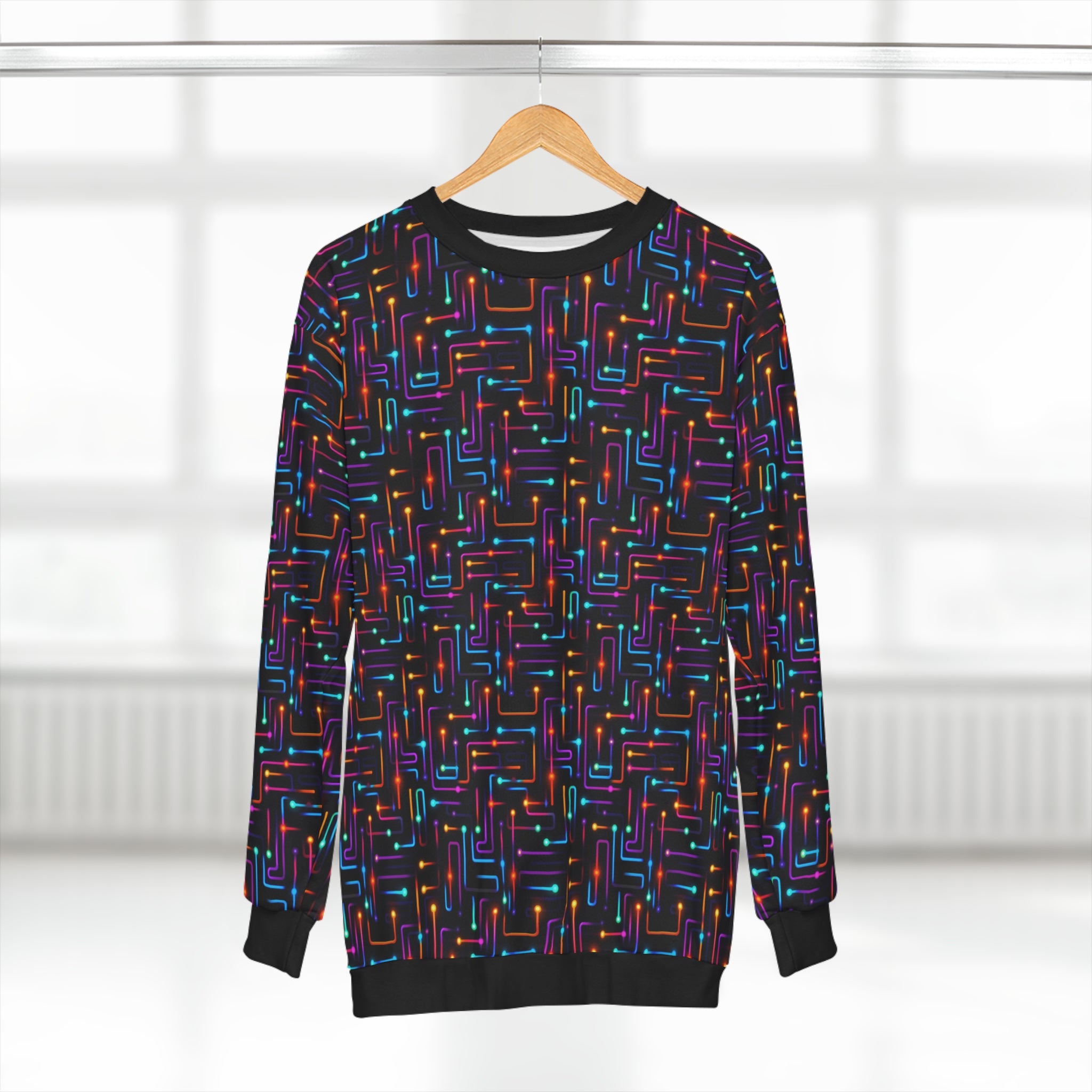 Unisex Sweatshirt (AOP) - Seamless Neon Designs 03