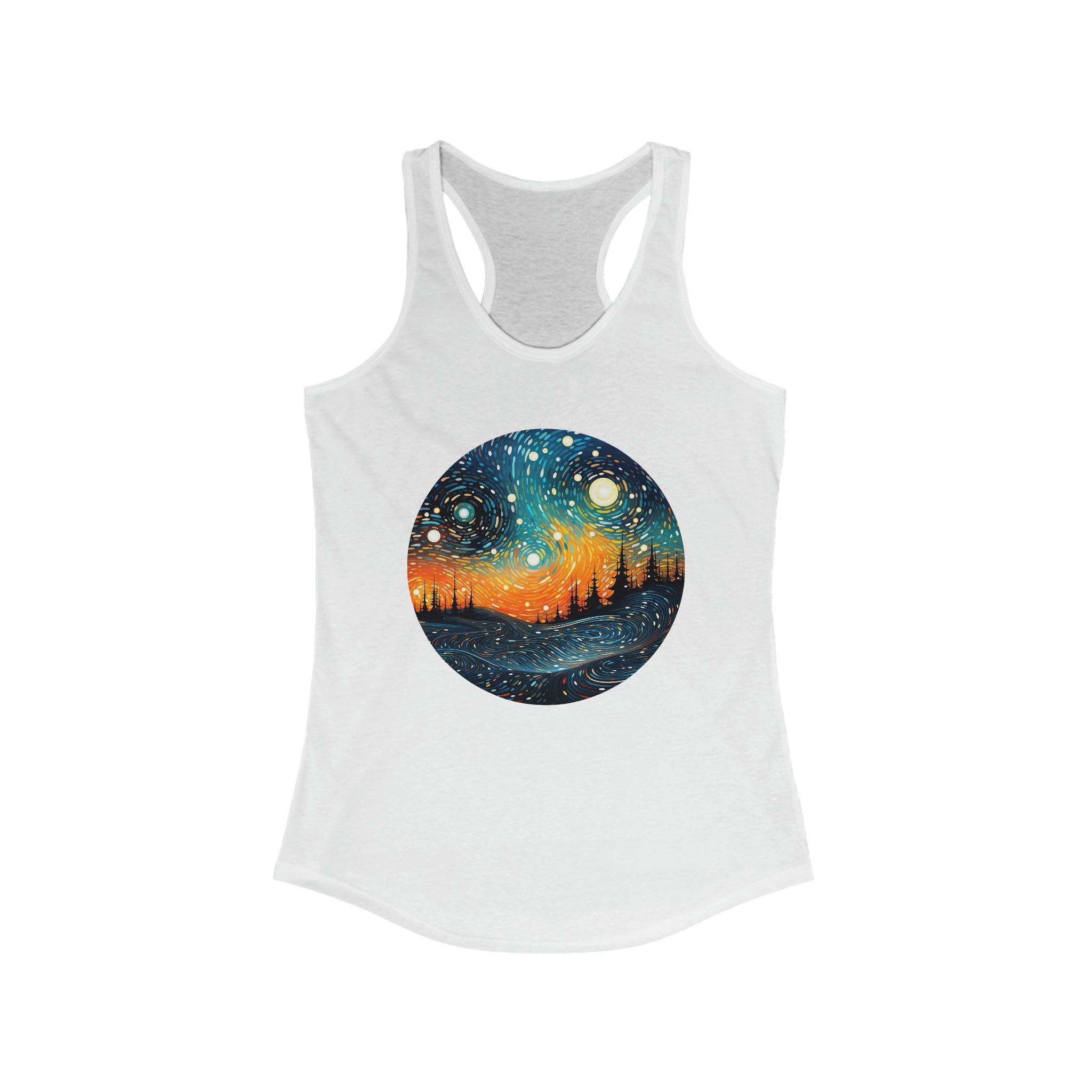 Women's Ideal Racerback Tank - Pointillism Designs 08