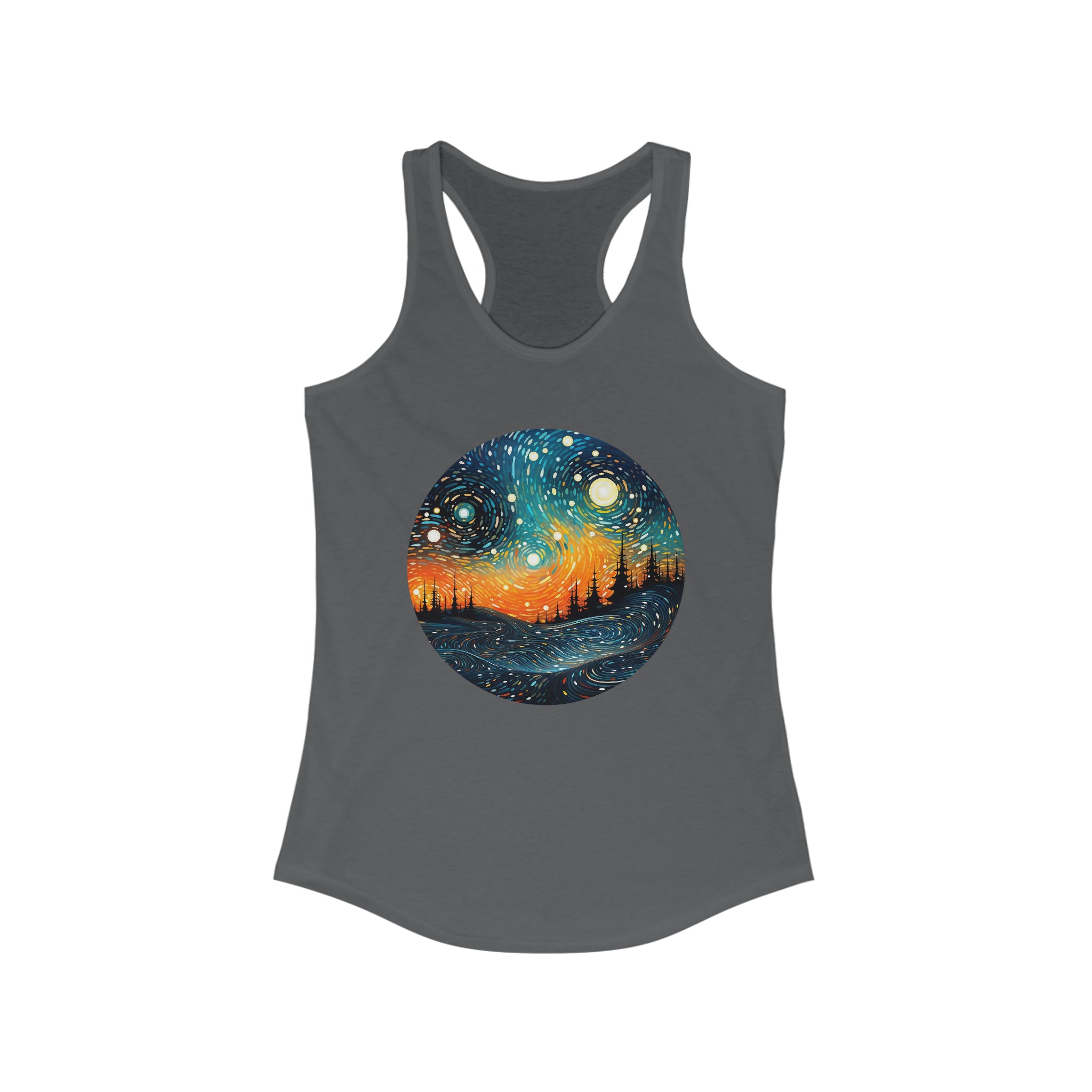 Women's Ideal Racerback Tank - Pointillism Designs 08