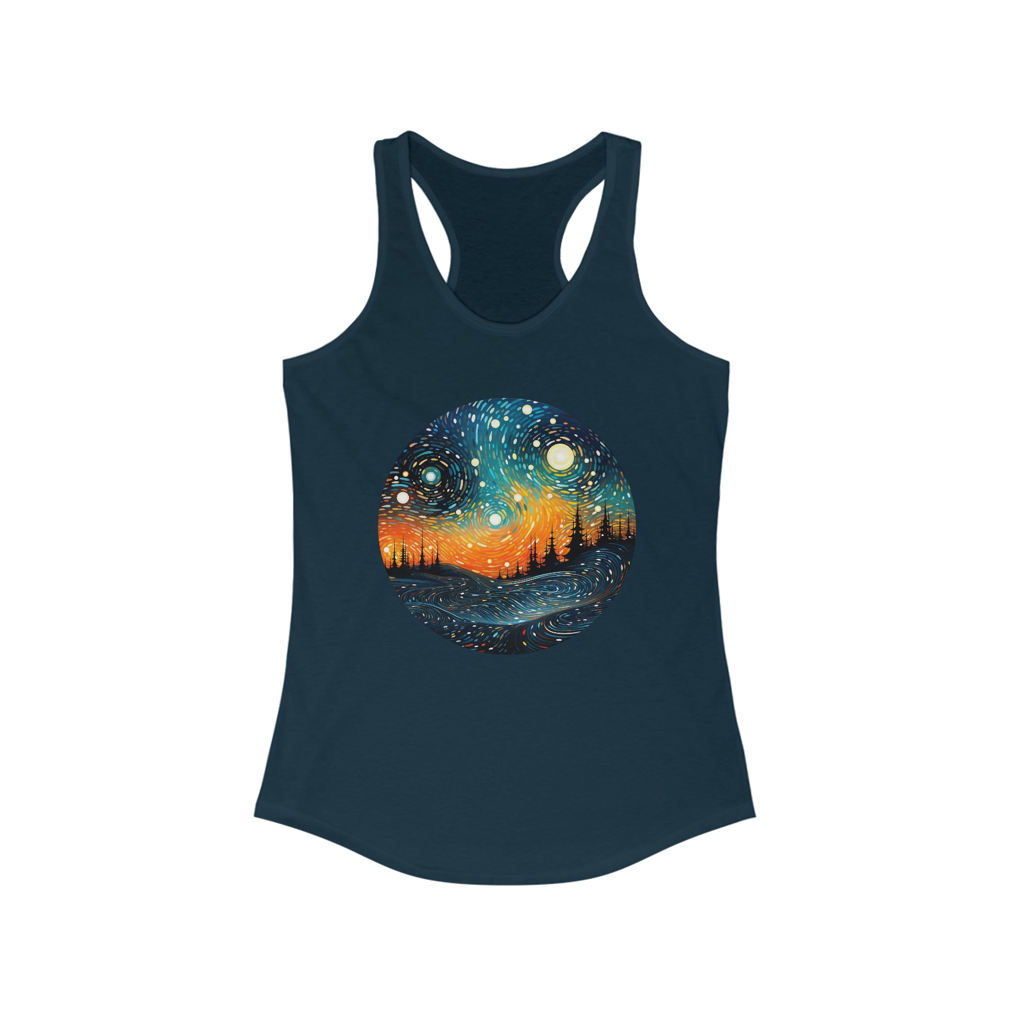 Women's Ideal Racerback Tank - Pointillism Designs 08