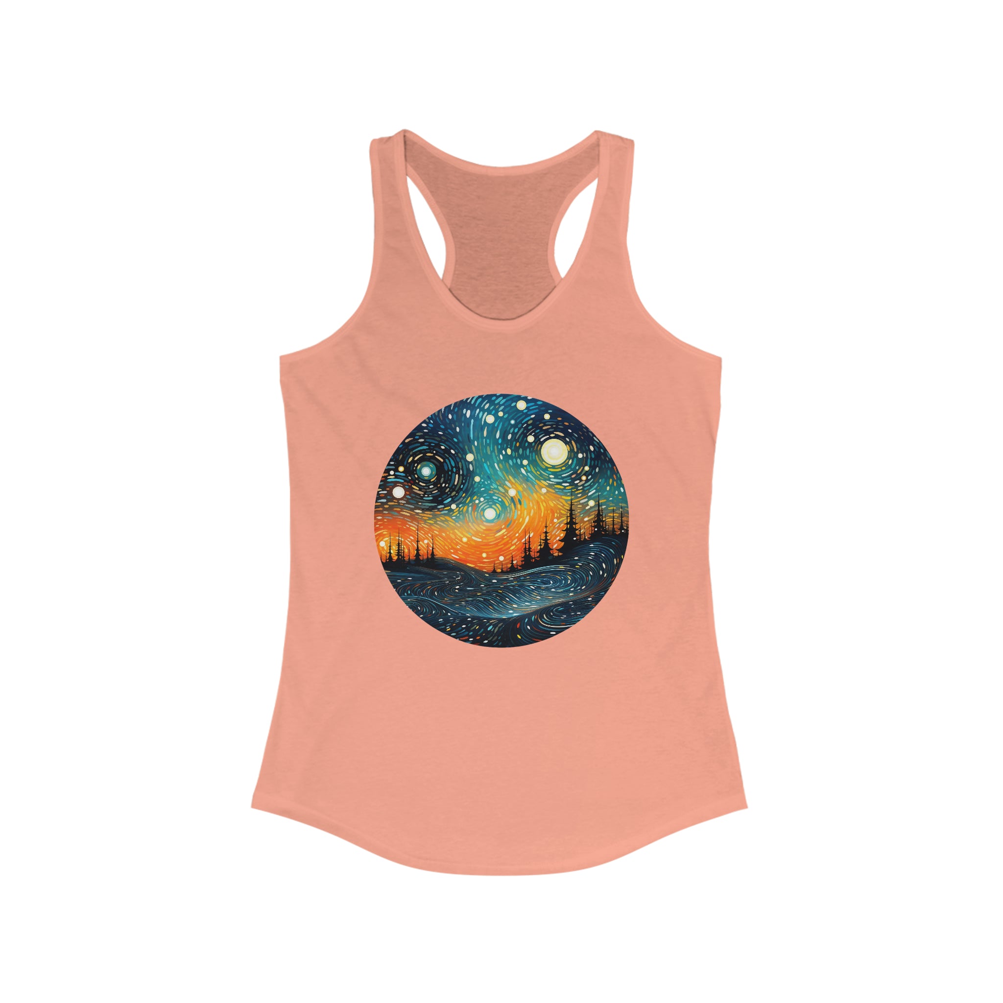 Women's Ideal Racerback Tank - Pointillism Designs 08