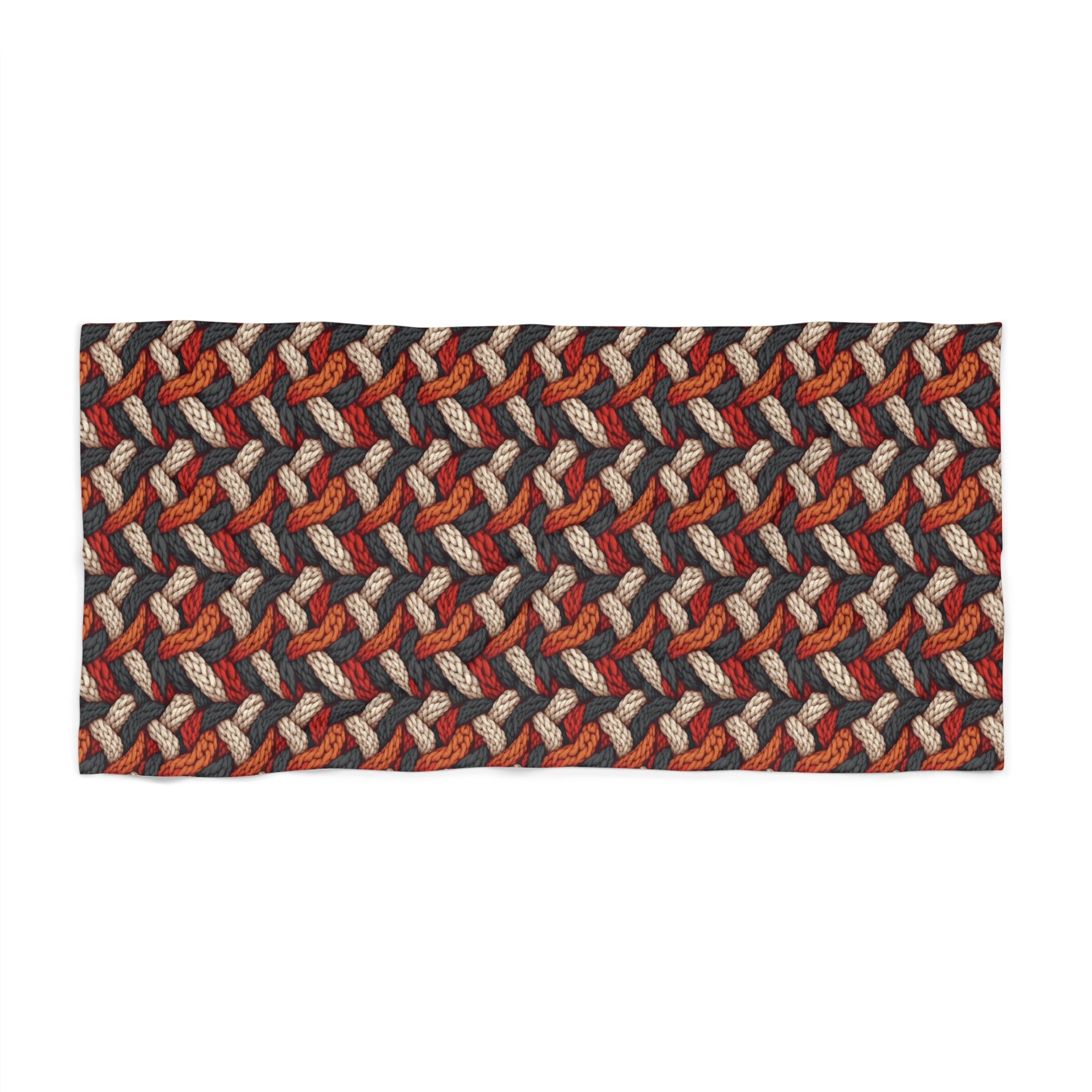 Beach Towel (AOP) - Seamless Knit Art Design 10