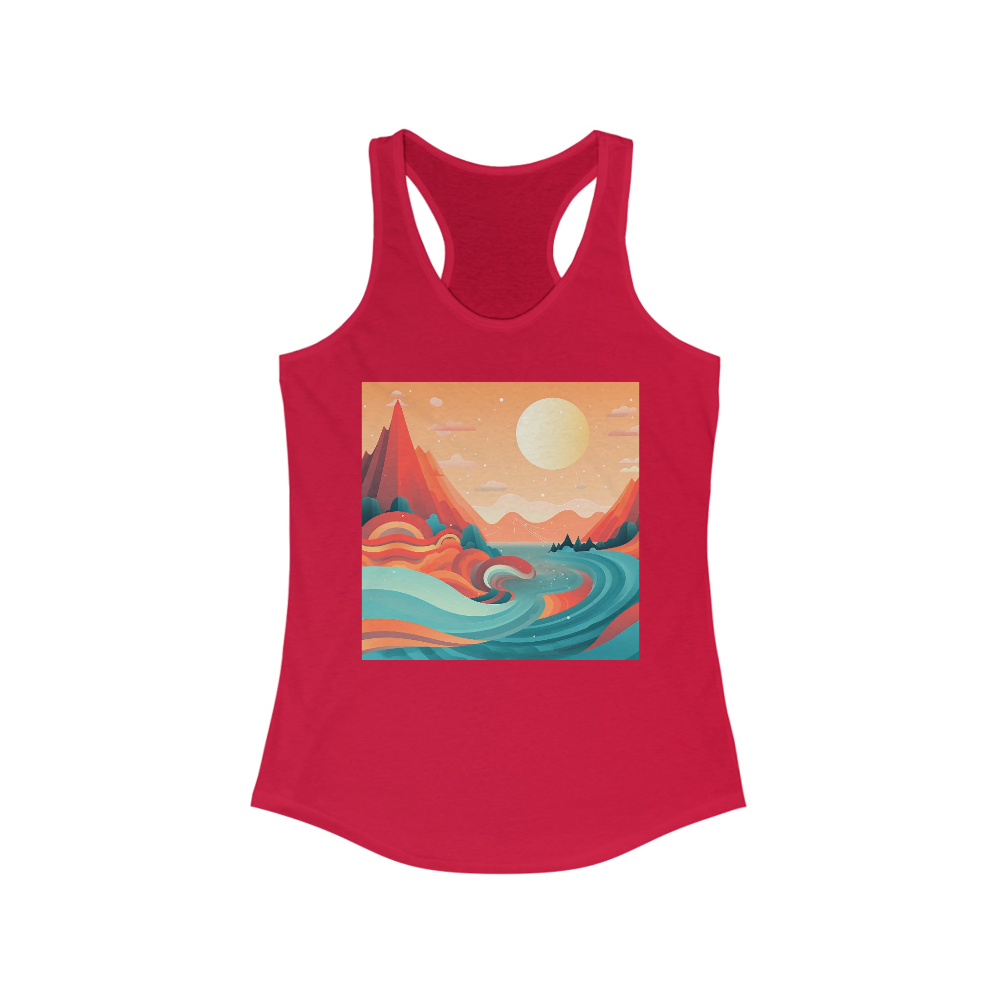 Women's Ideal Racerback Tank - Vector Art Design 01