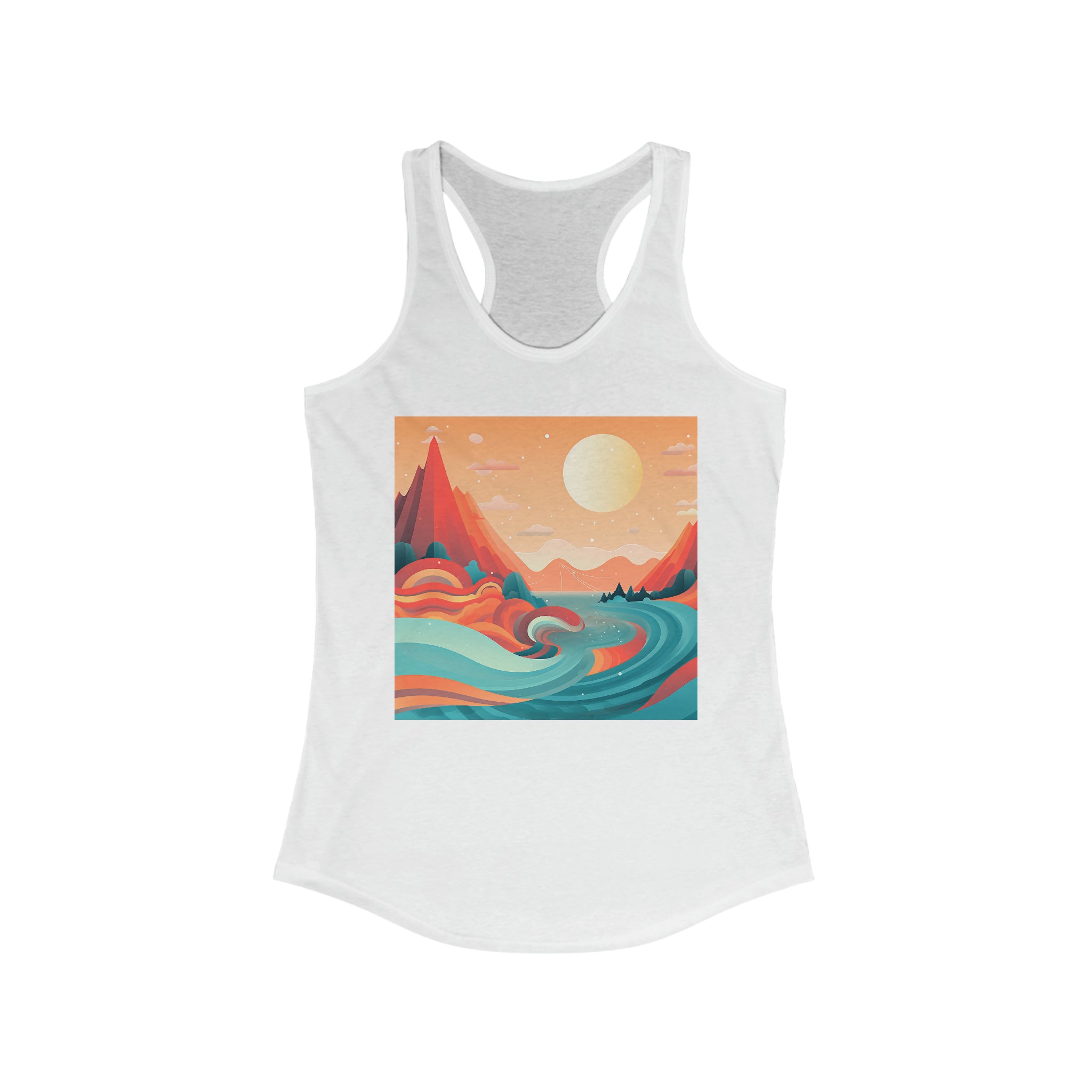 Women's Ideal Racerback Tank - Vector Art Design 01