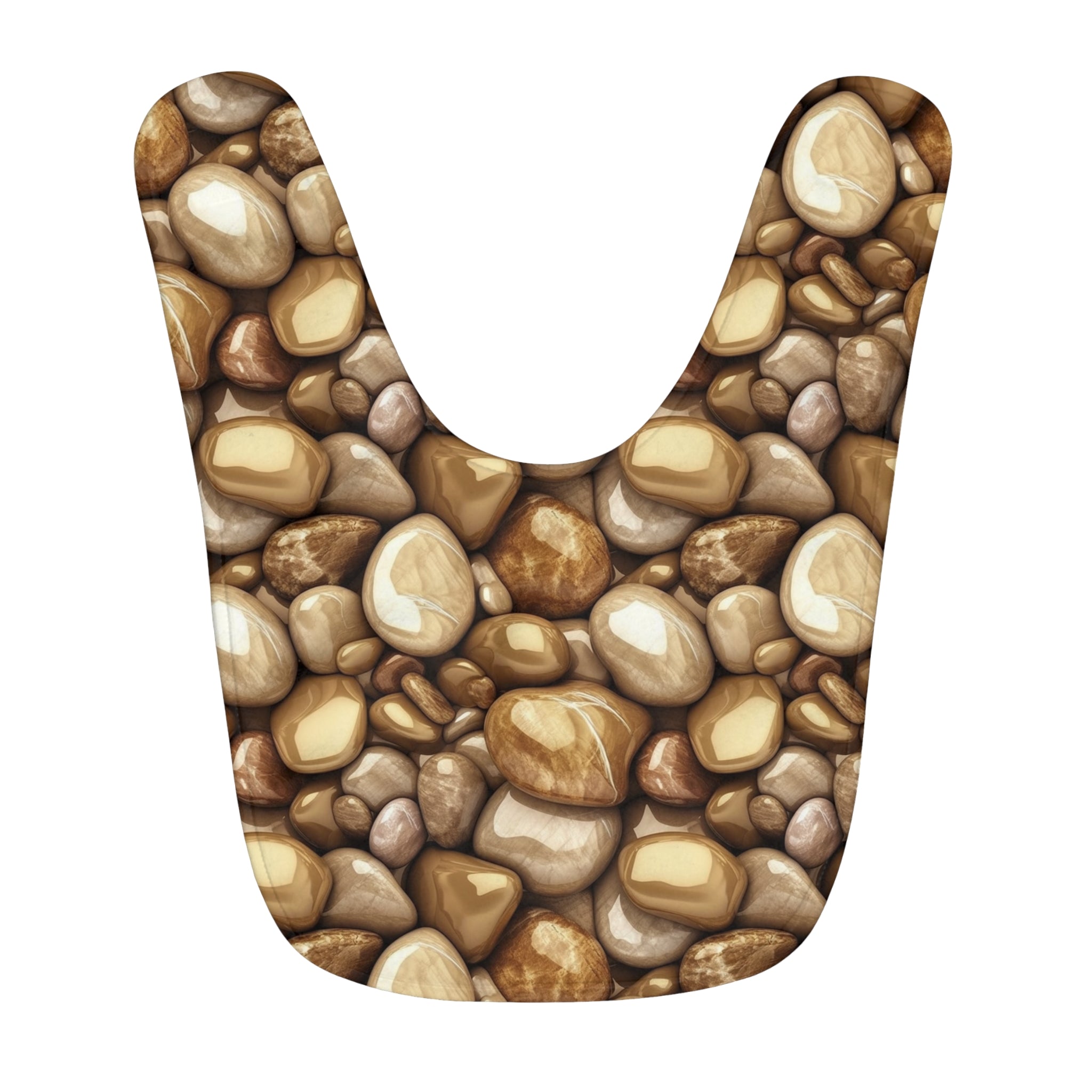 Fleece Baby Bib (AOP) - Seamless Rocks Design 09