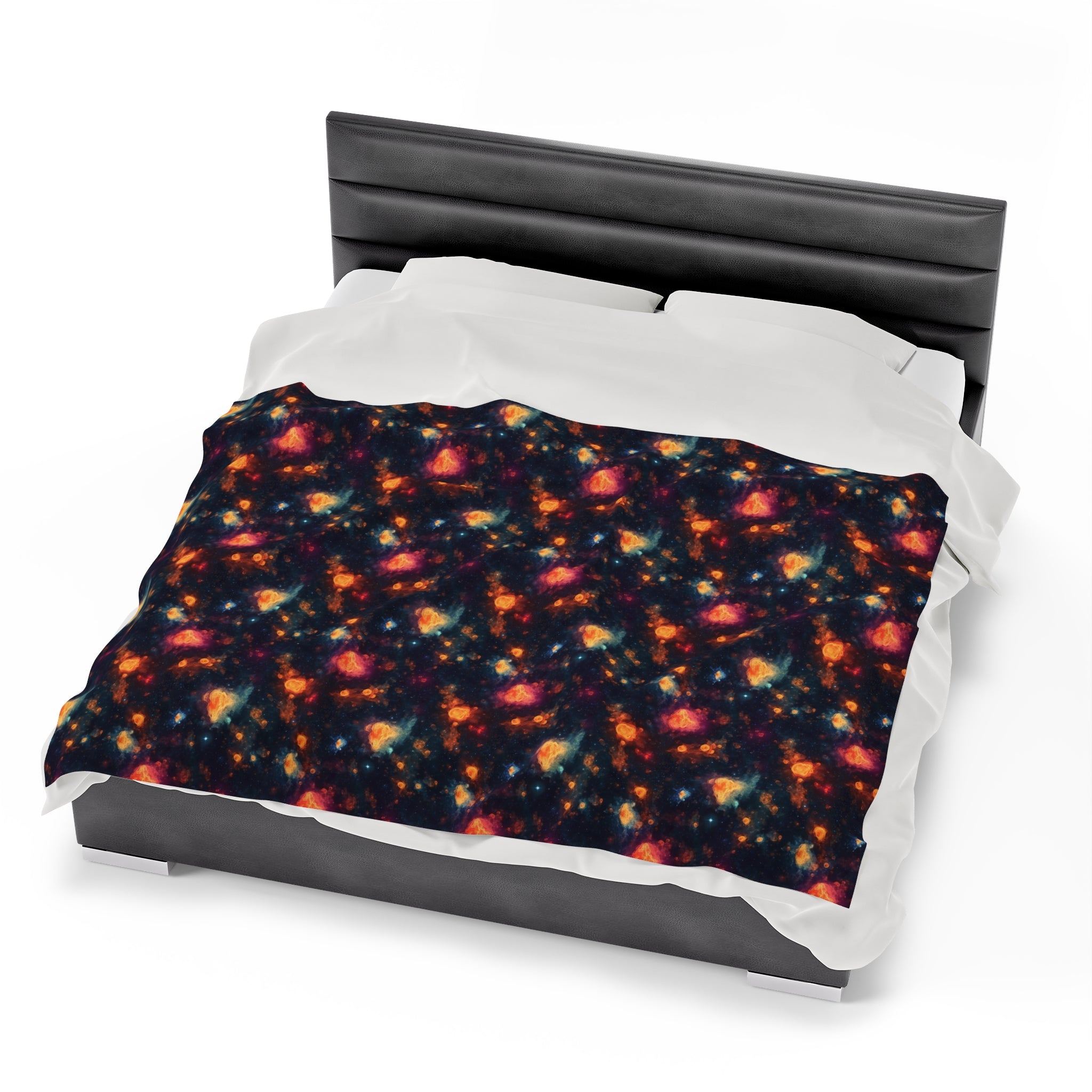 Velveteen Plush Blanket (AOP) - Fantasy Galaxies 07