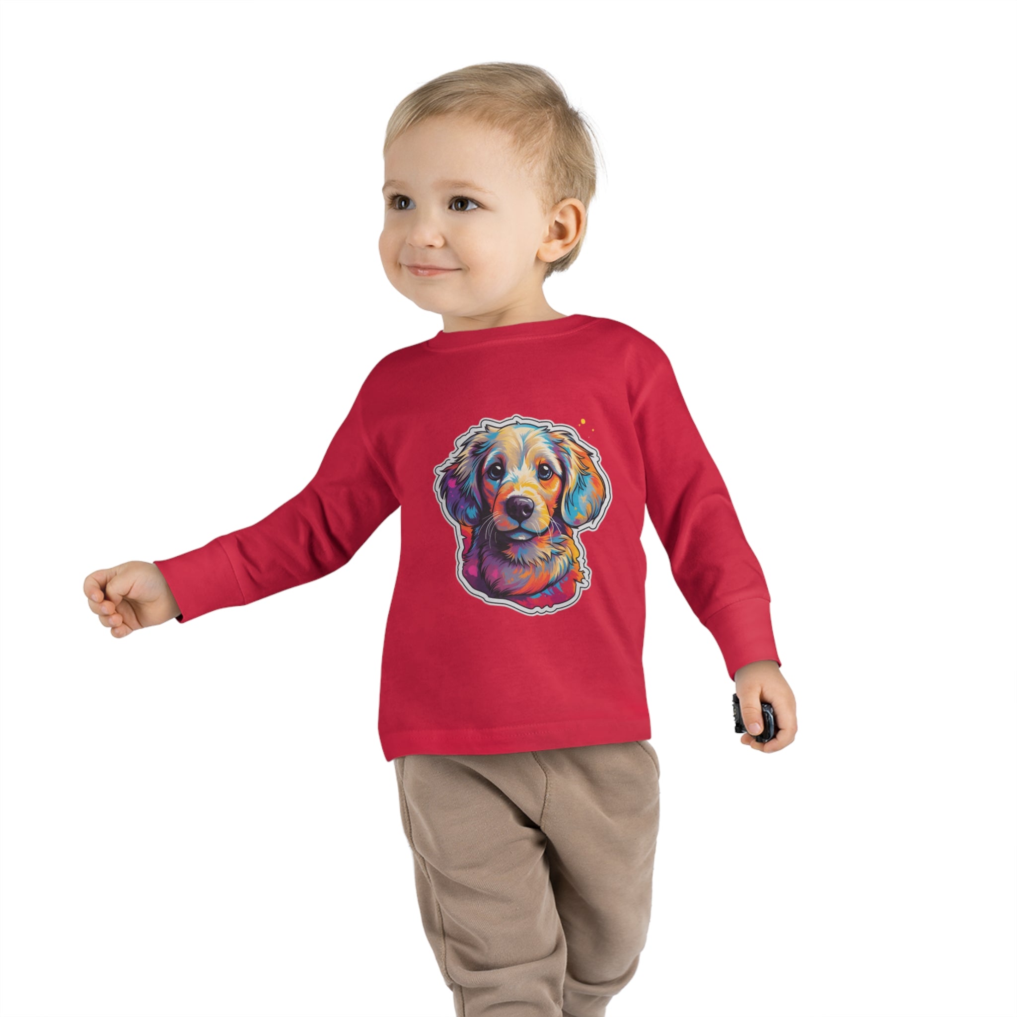 Toddler Long Sleeve Tee - Puppies 08