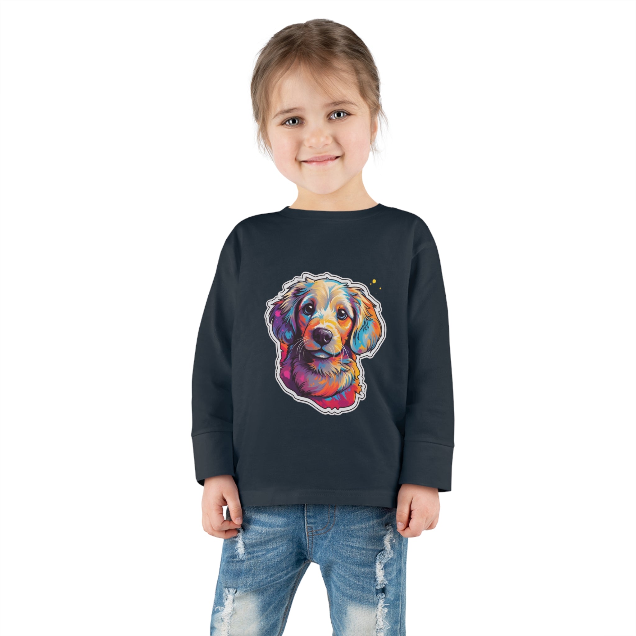 Toddler Long Sleeve Tee - Puppies 08