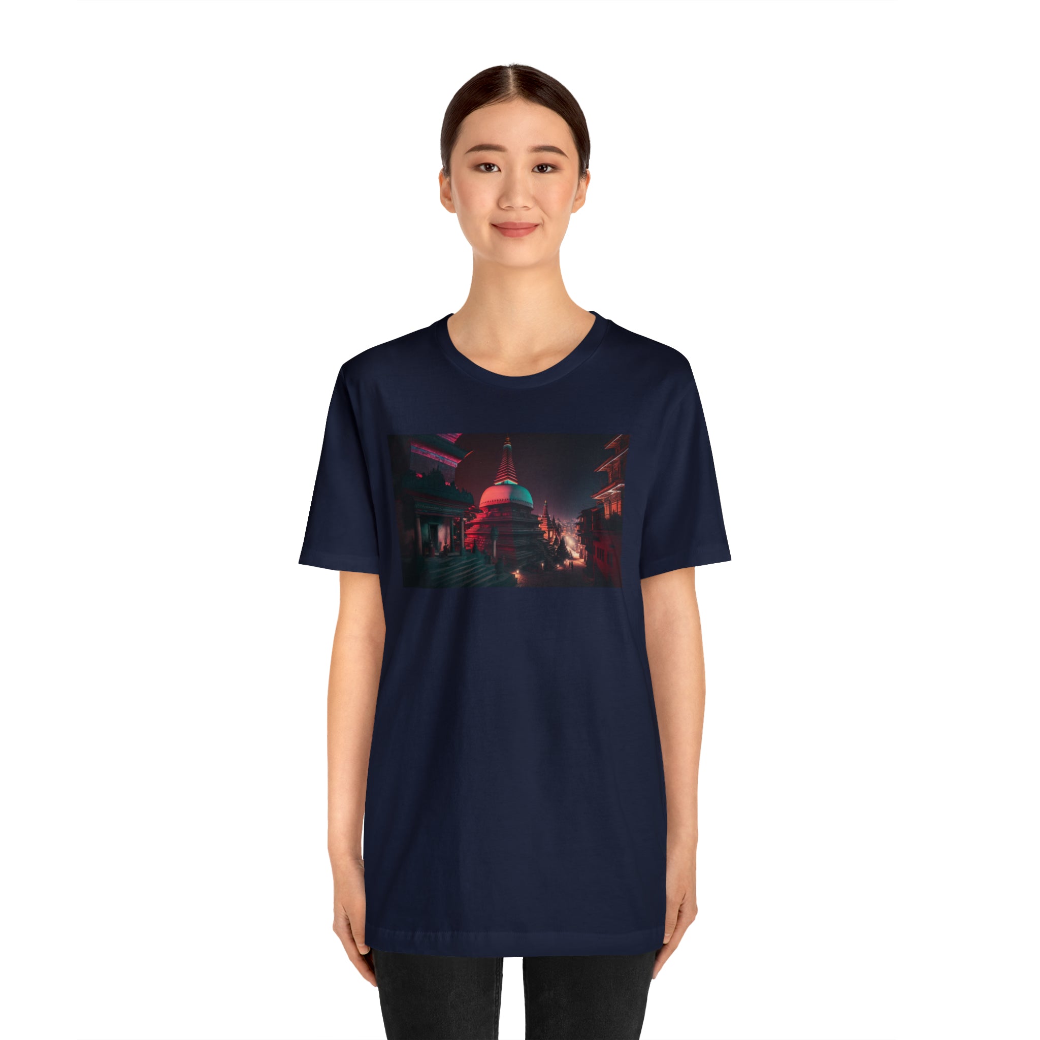 Unisex Jersey Short Sleeve Tee - Swayambhunath Temple, Nepal