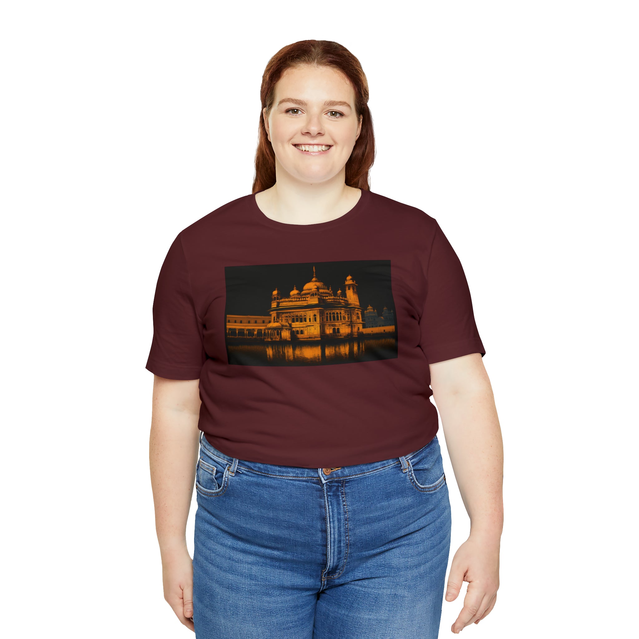 Unisex Jersey Short Sleeve Tee - Golden Temple, India