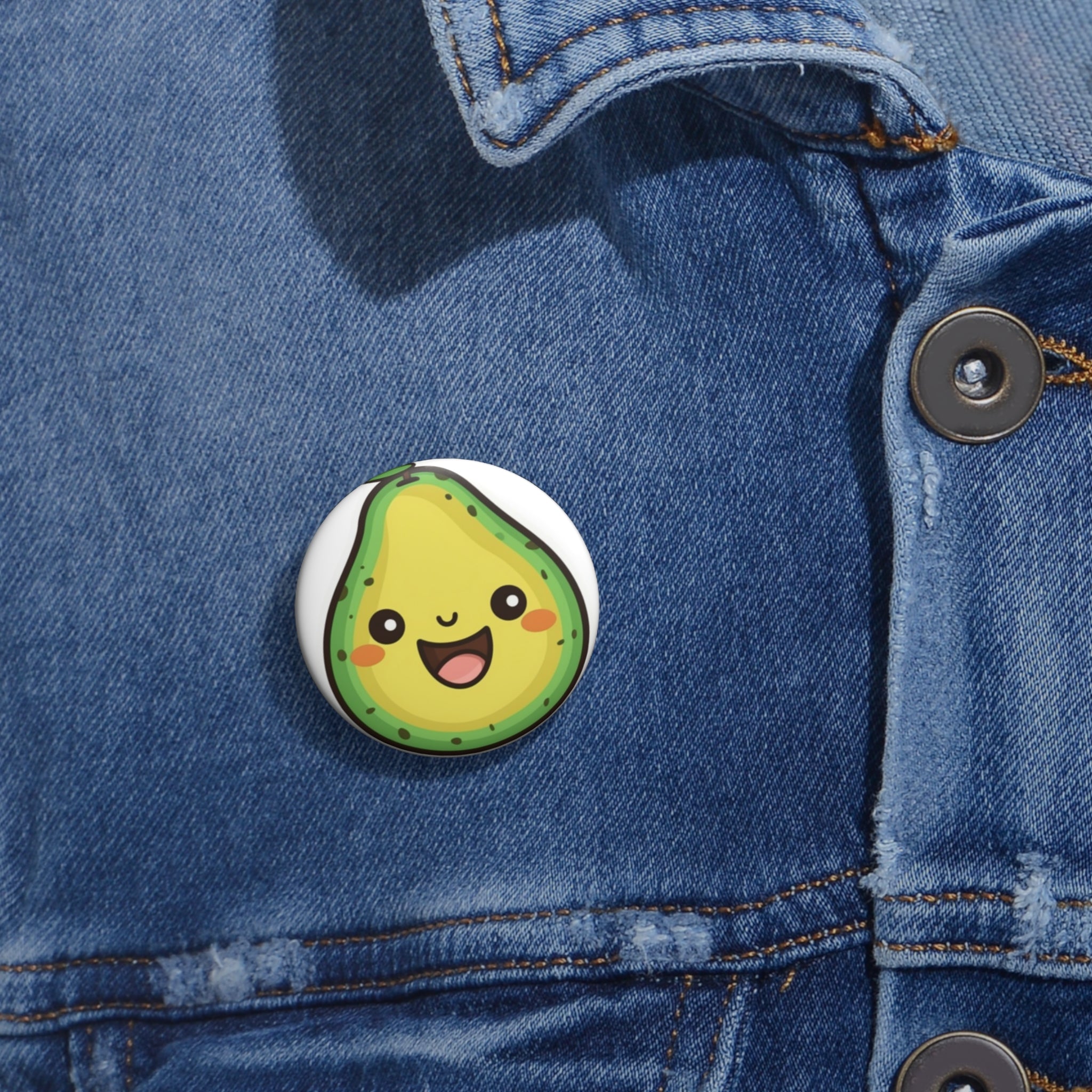 Custom Pin Buttons - Avocado