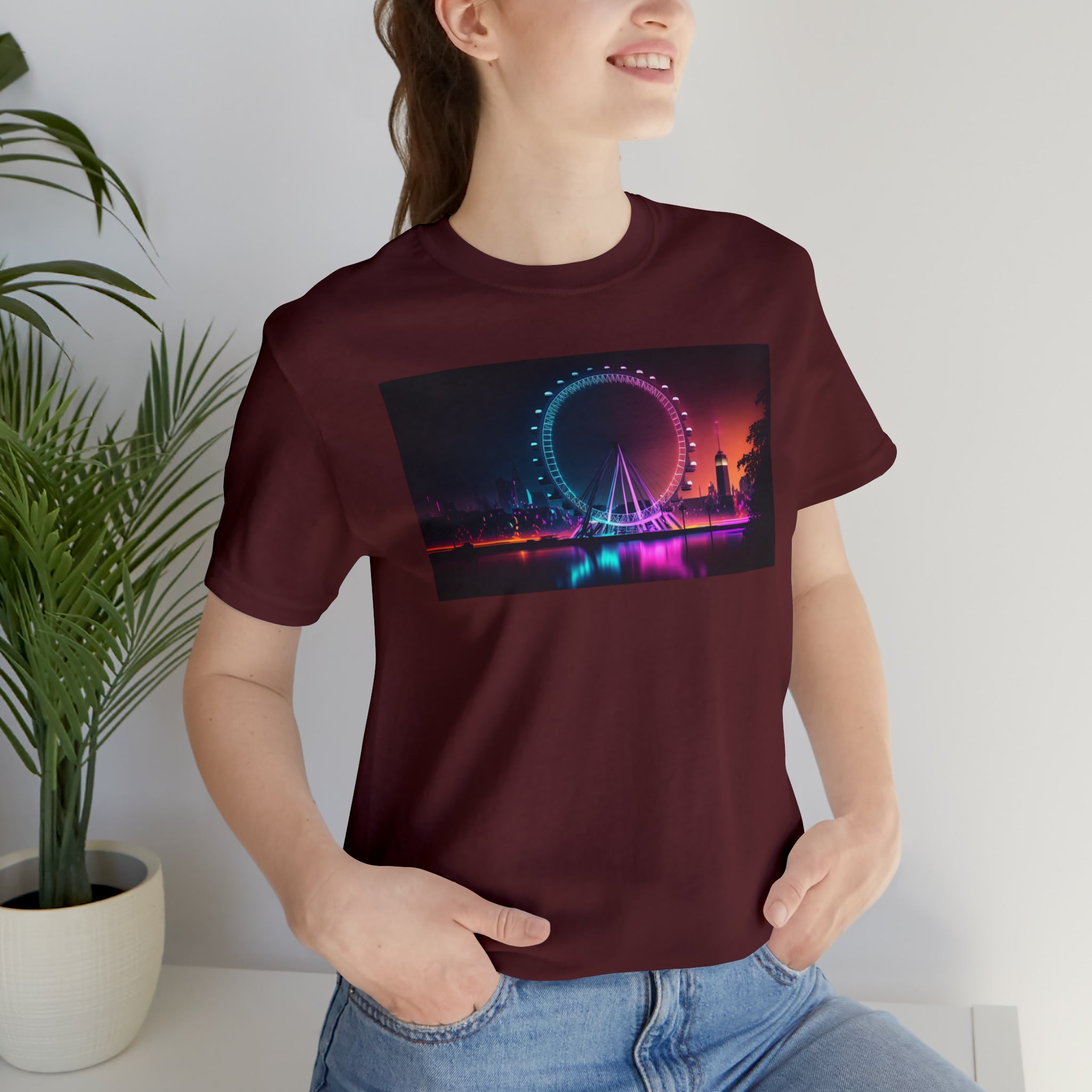 Unisex Jersey Short Sleeve Tee - London Eye, UK