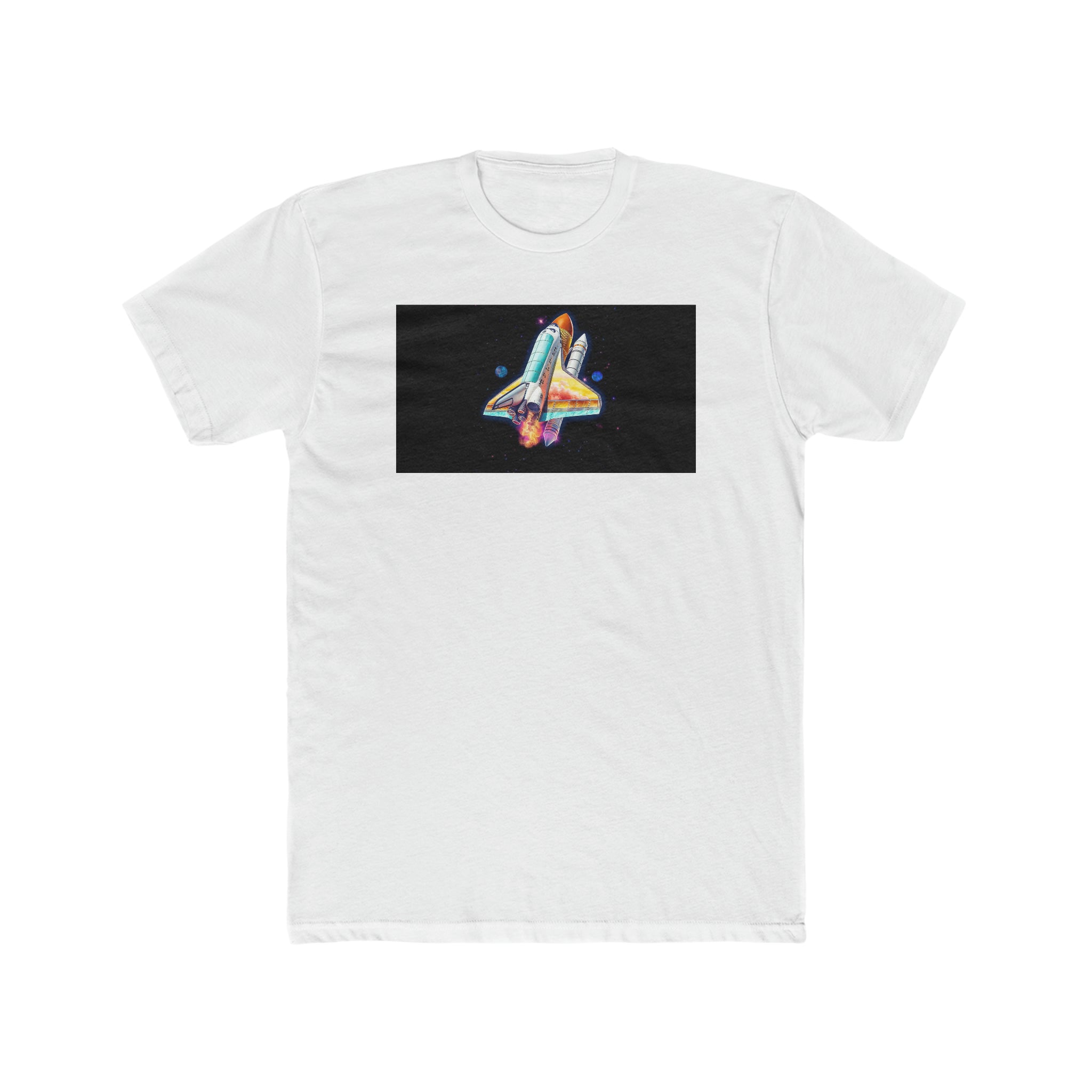 Men's Cotton Crew Tee - Pop Art - Rocket 03