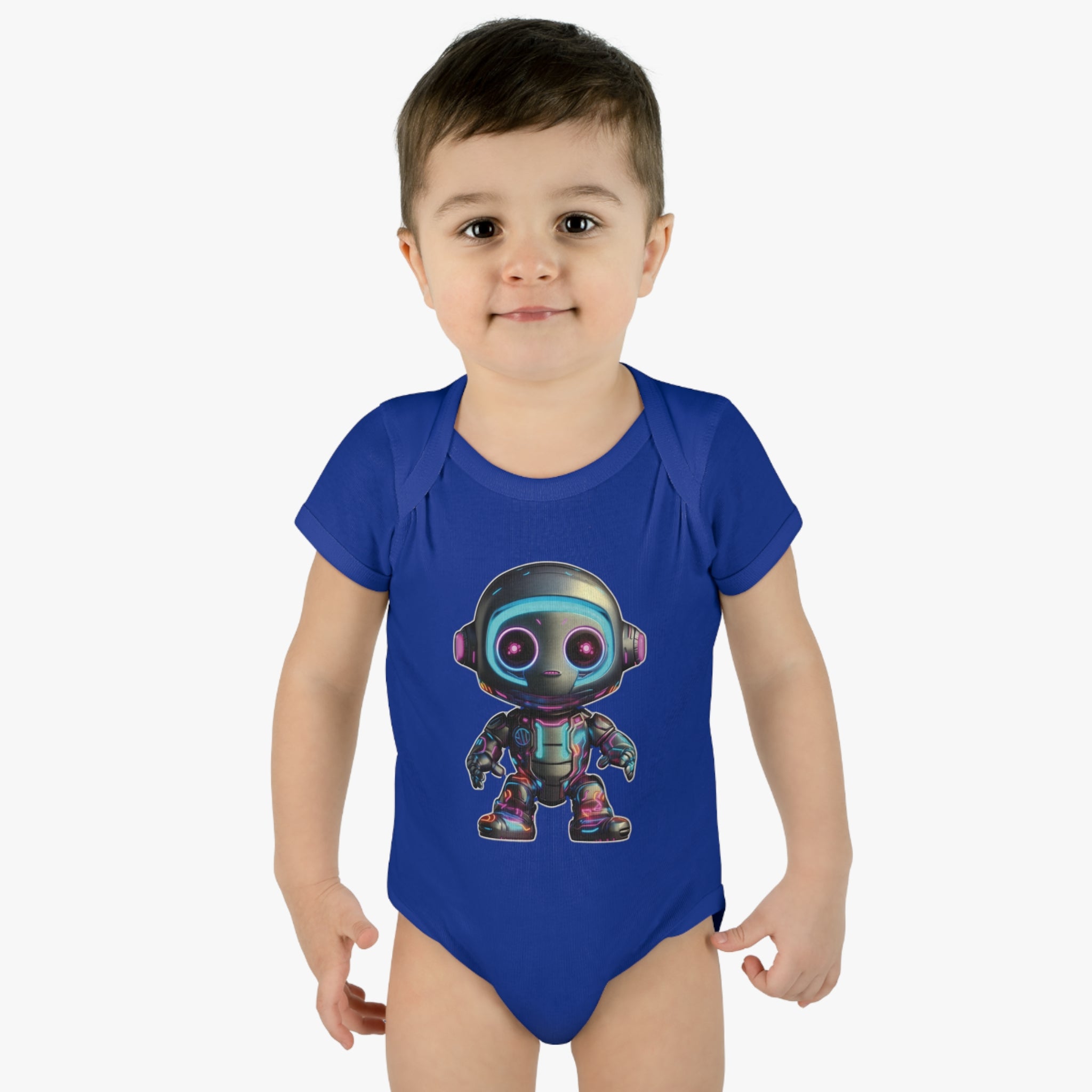 Infant Baby Rib Bodysuit - Ant, Robot Pop Art 01