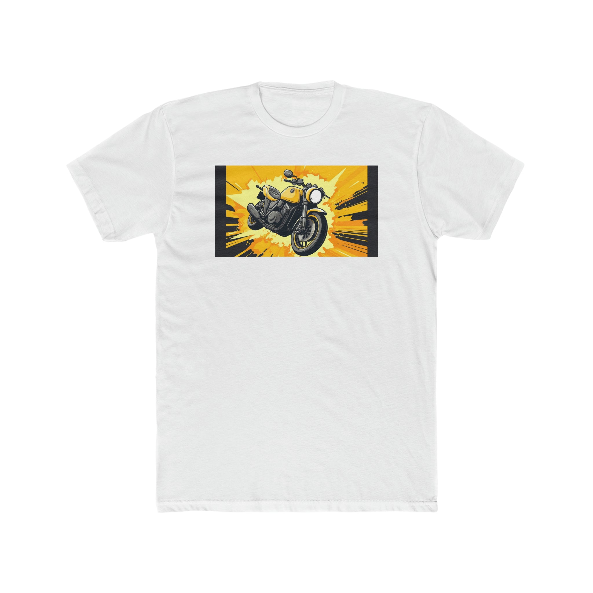 Men's Cotton Crew Tee - Pop Art - Motorcycle 05