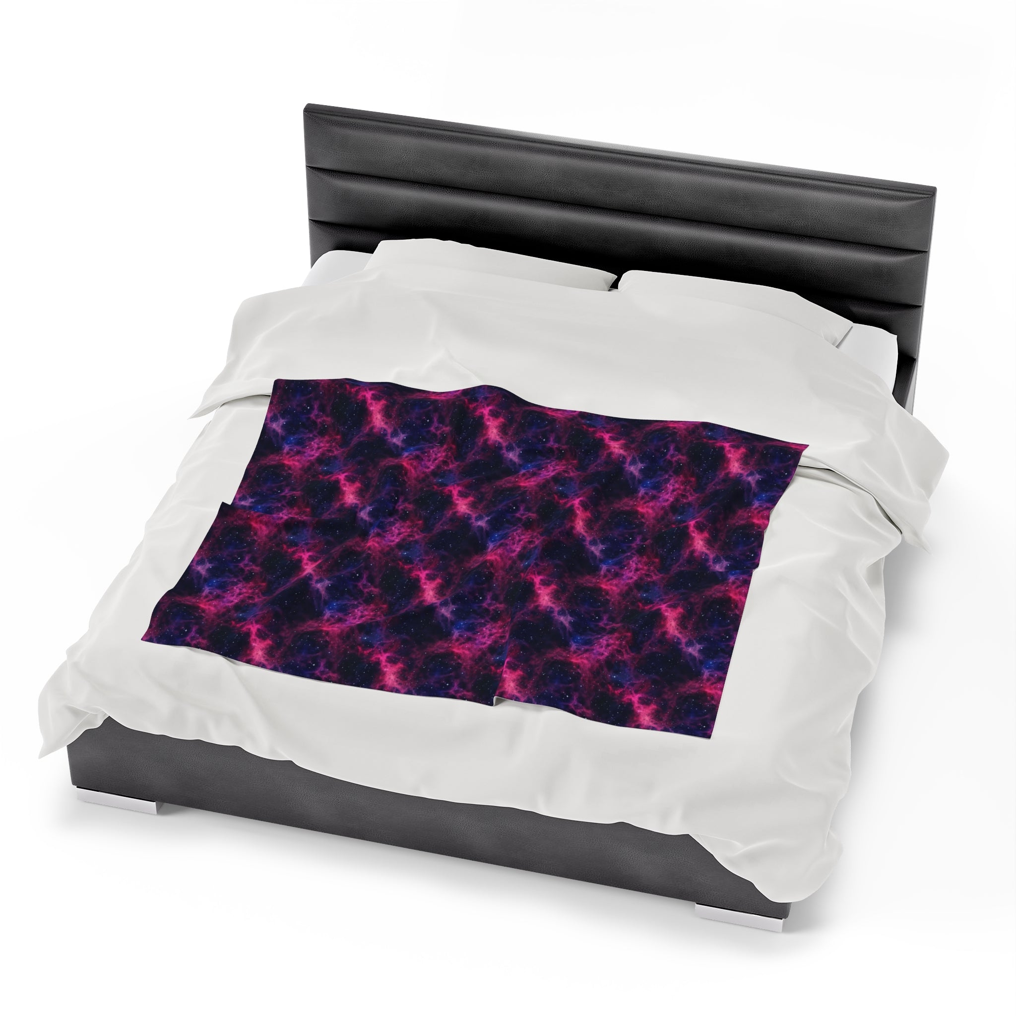 Velveteen Plush Blanket (AOP) - Fantasy Galaxies 02