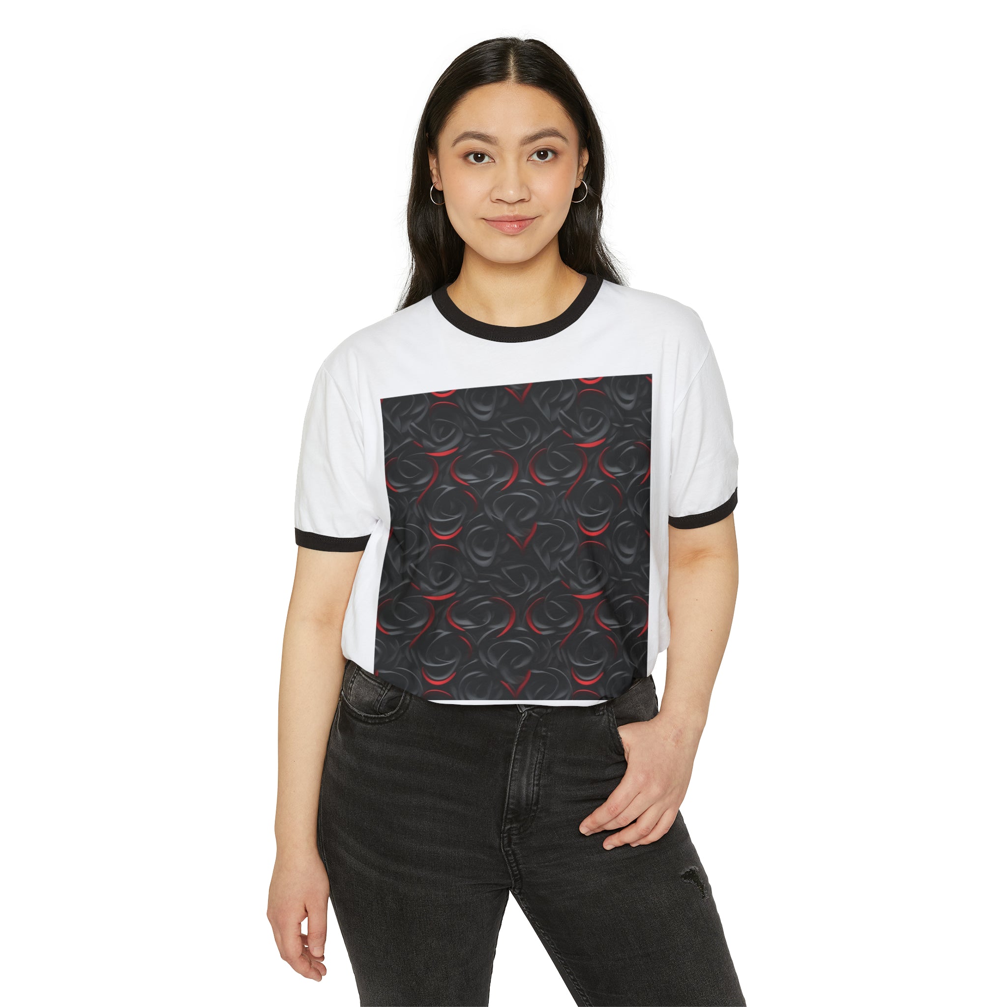 Unisex Cotton Ringer T-Shirt - Abstract Designs 03