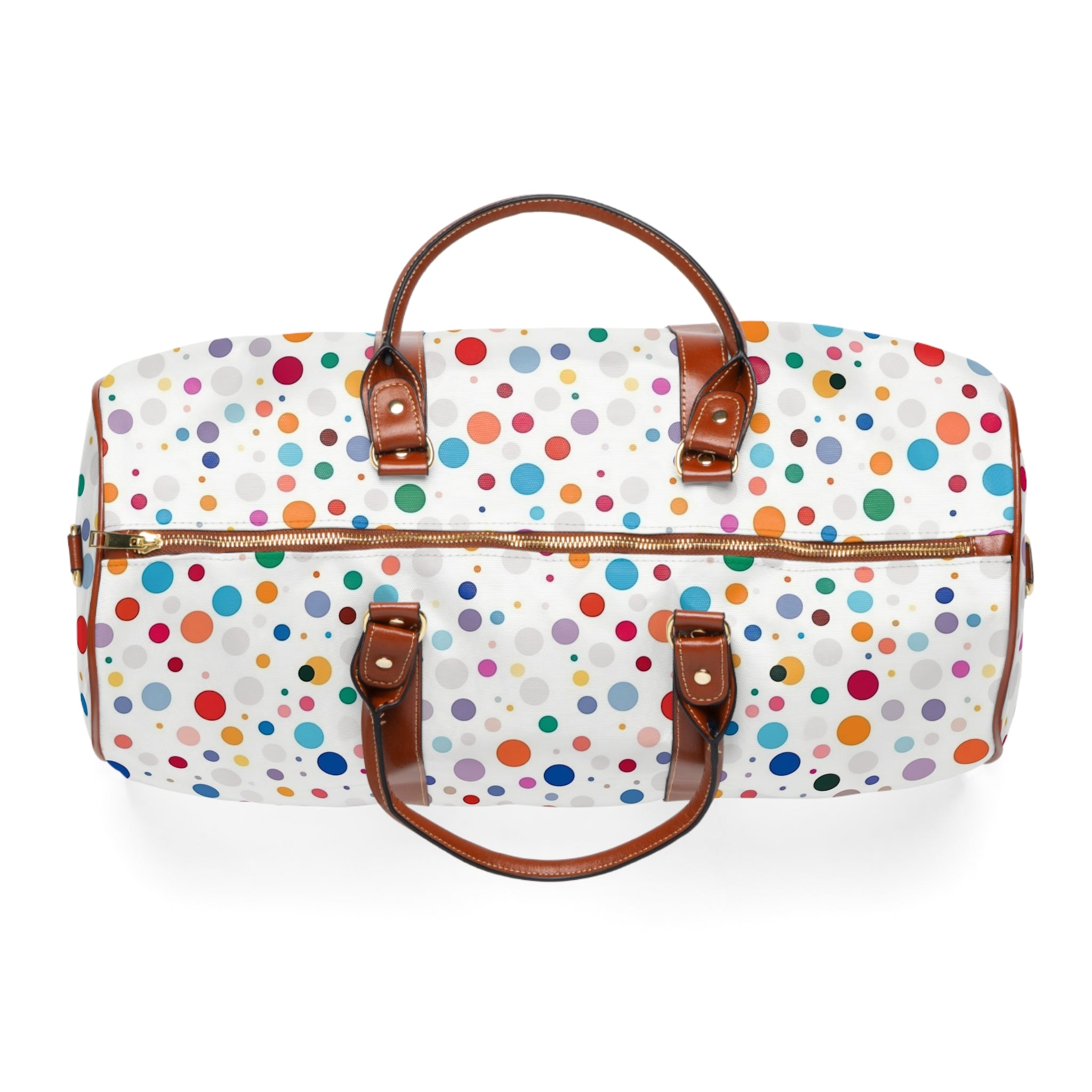 Waterproof Travel Bag (AOP) - Polka Dots Design 01