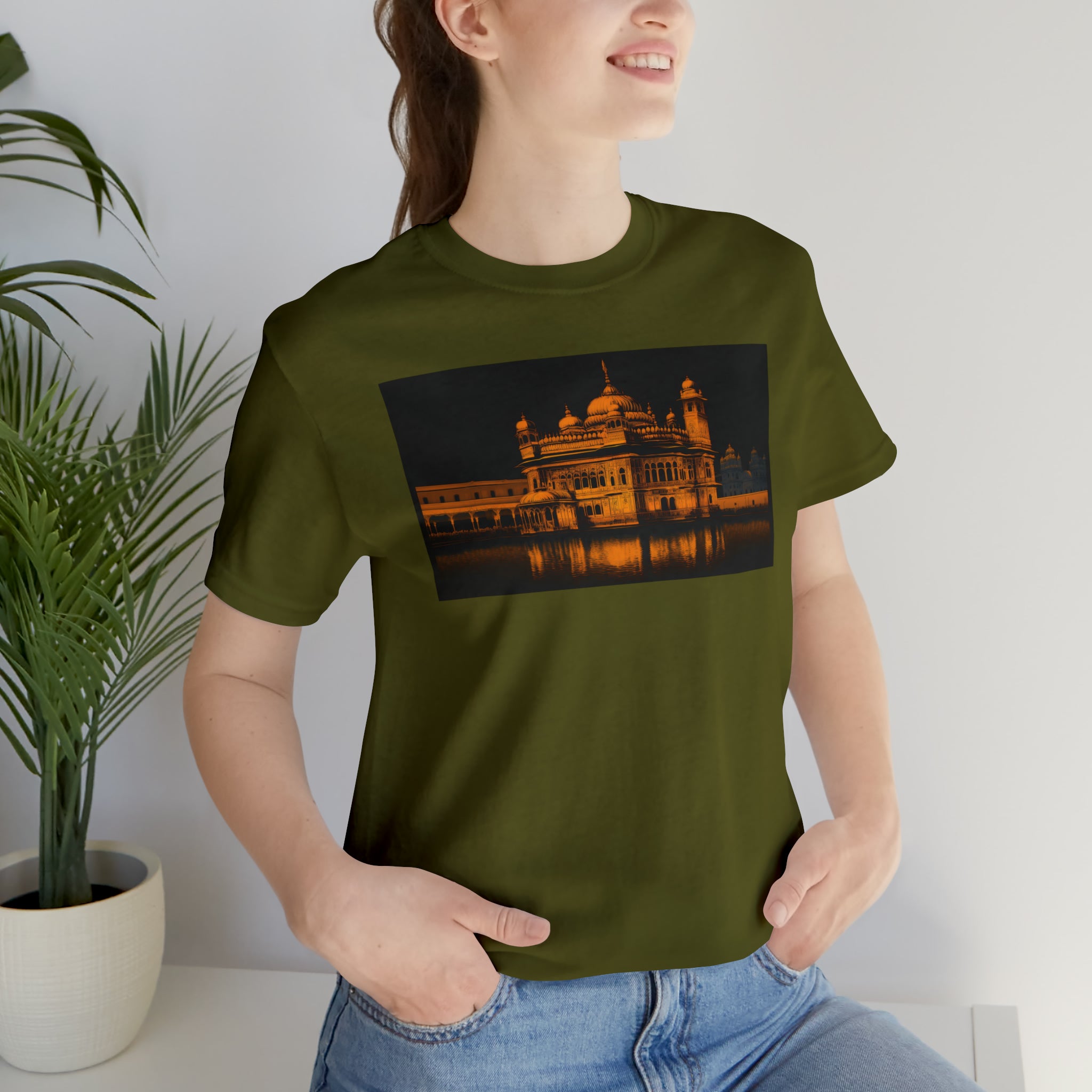 Unisex Jersey Short Sleeve Tee - Golden Temple, India