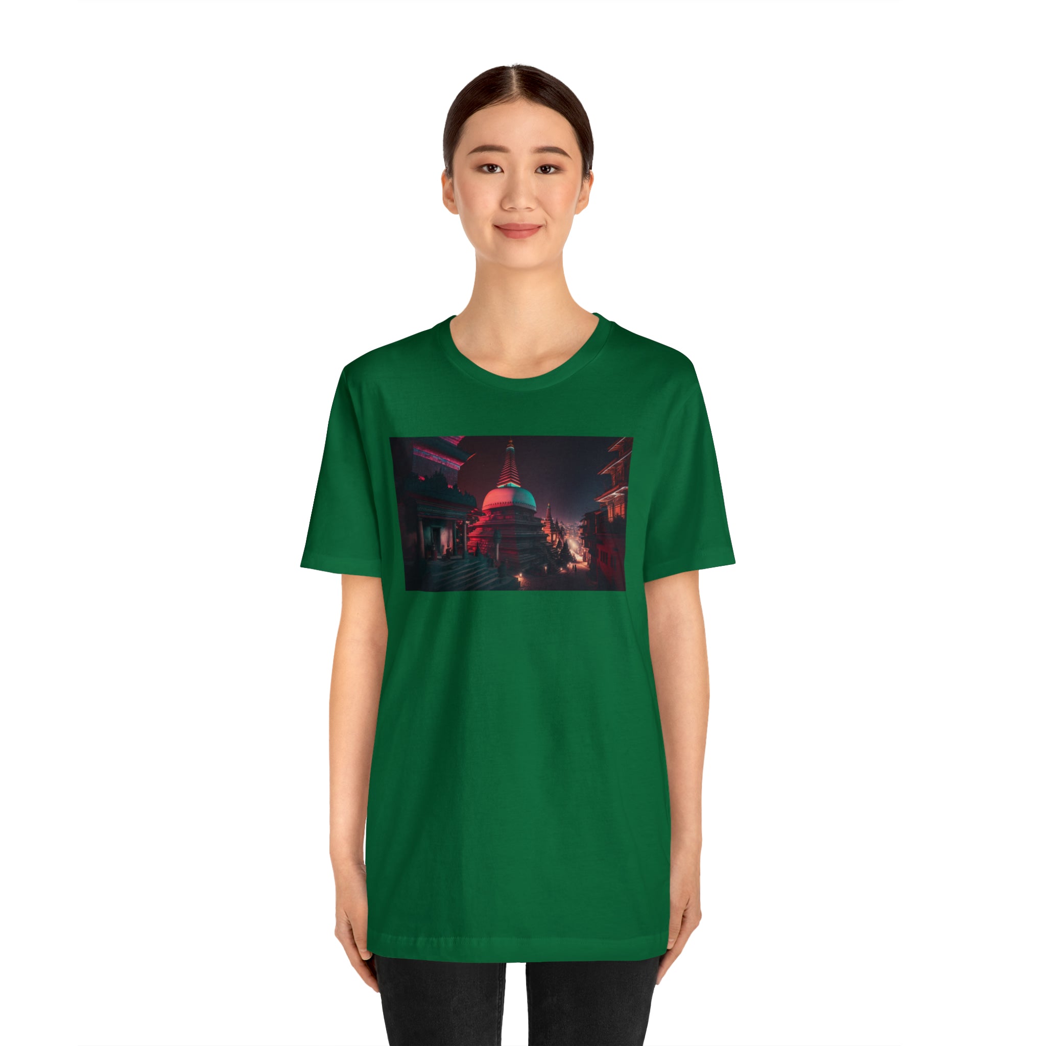 Unisex Jersey Short Sleeve Tee - Swayambhunath Temple, Nepal