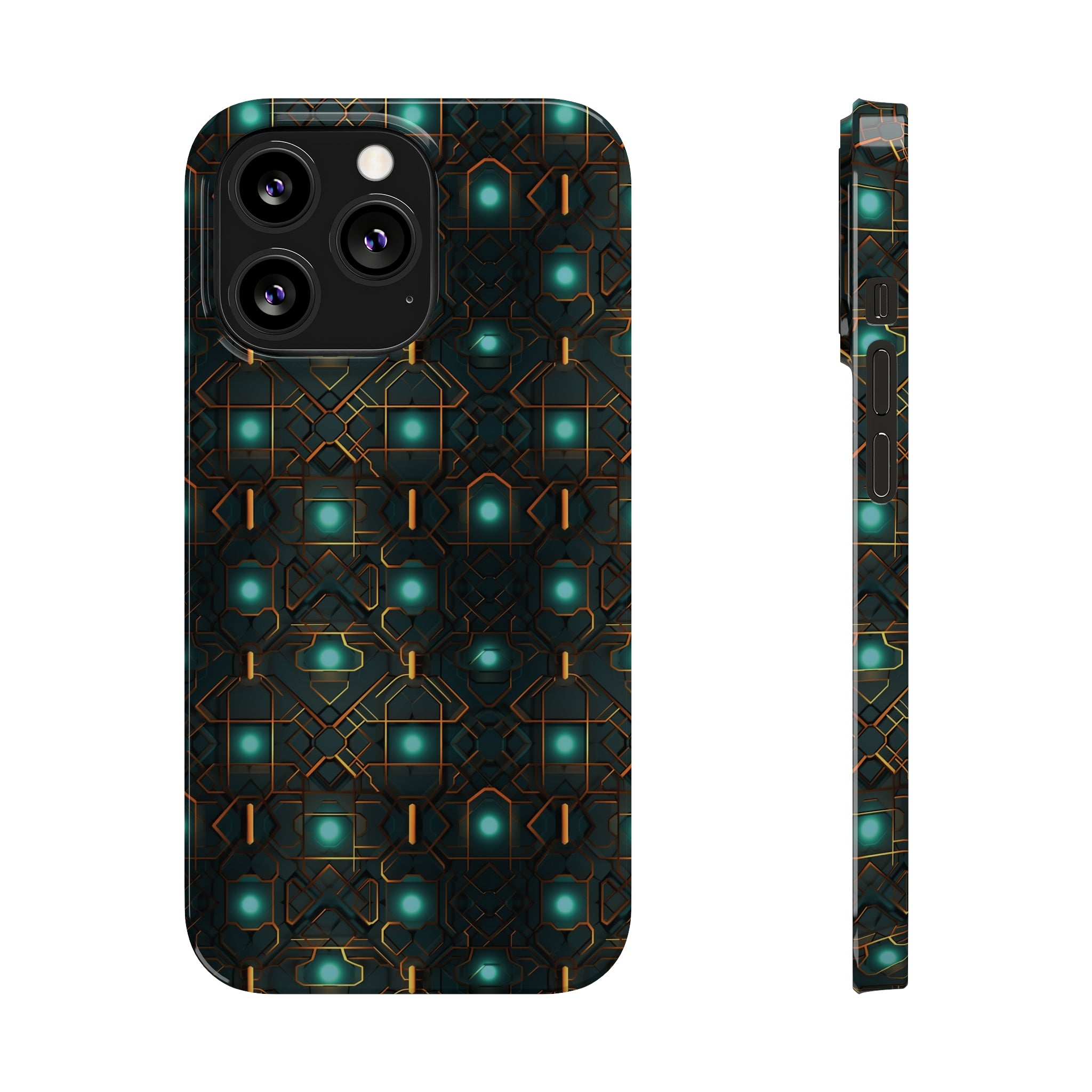 Slim Phone Cases (AOP) - Seamless Futuristic Designs 01